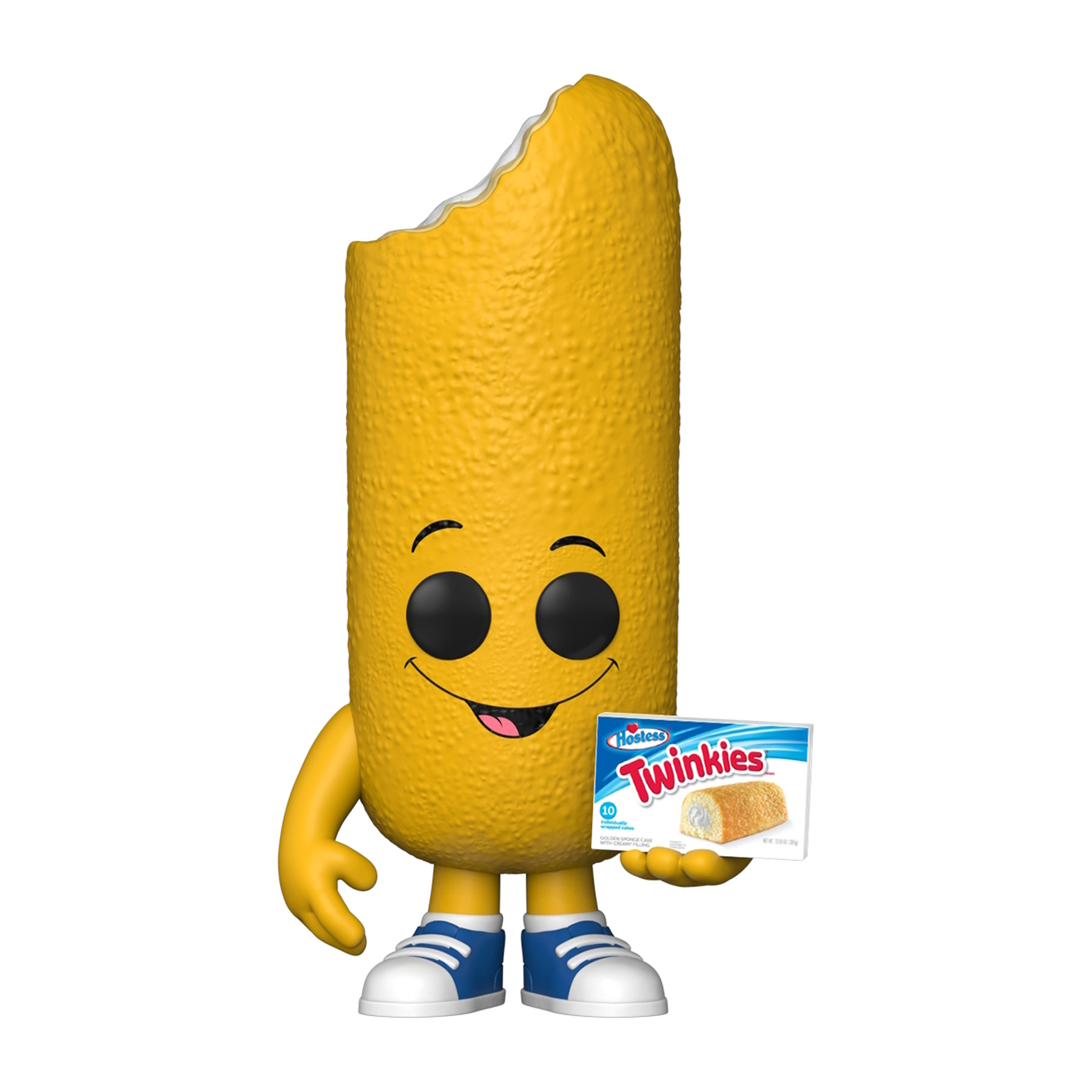 Twinkie the Kid Funko Pop Figur. Hält eine Twinkie-Box. Gelbe Figur.