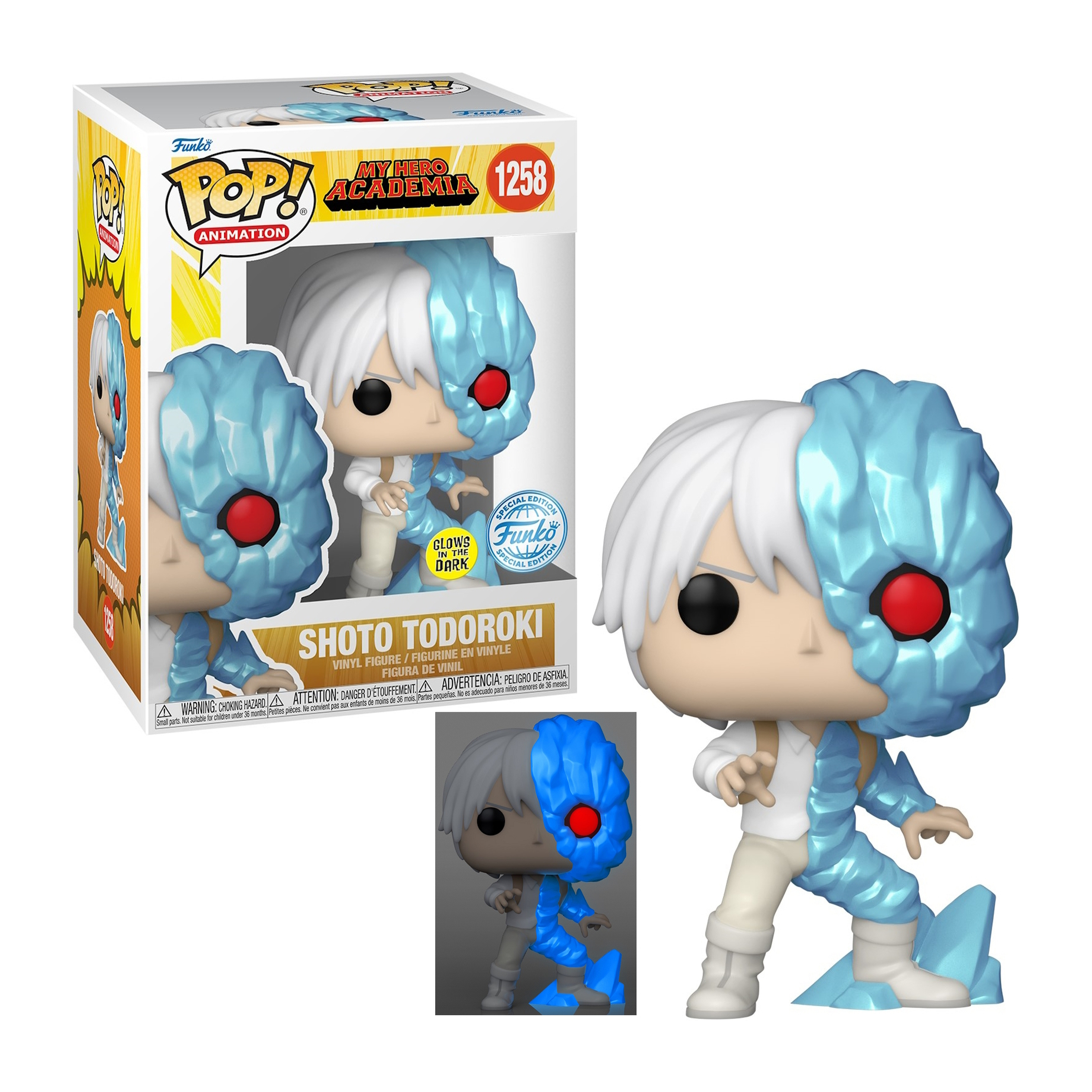My Hero Academia Shoto Todoroki Funko Pop Figur in einer Box. Leuchtet im Dunkeln.