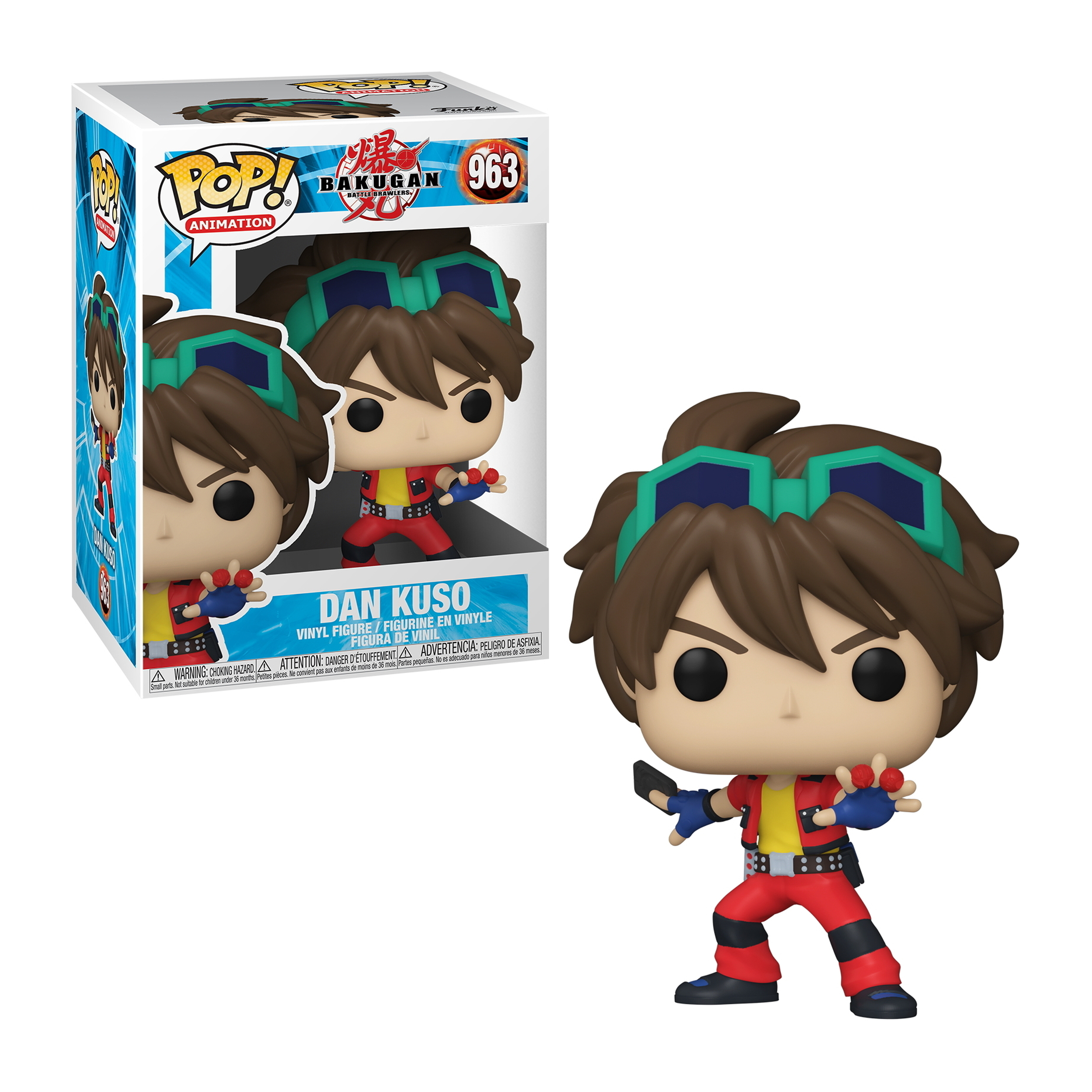 Dan Kuso Funko Pop Figur mit Box. Die Figur ist in dynamischer Pose. Special Edition.