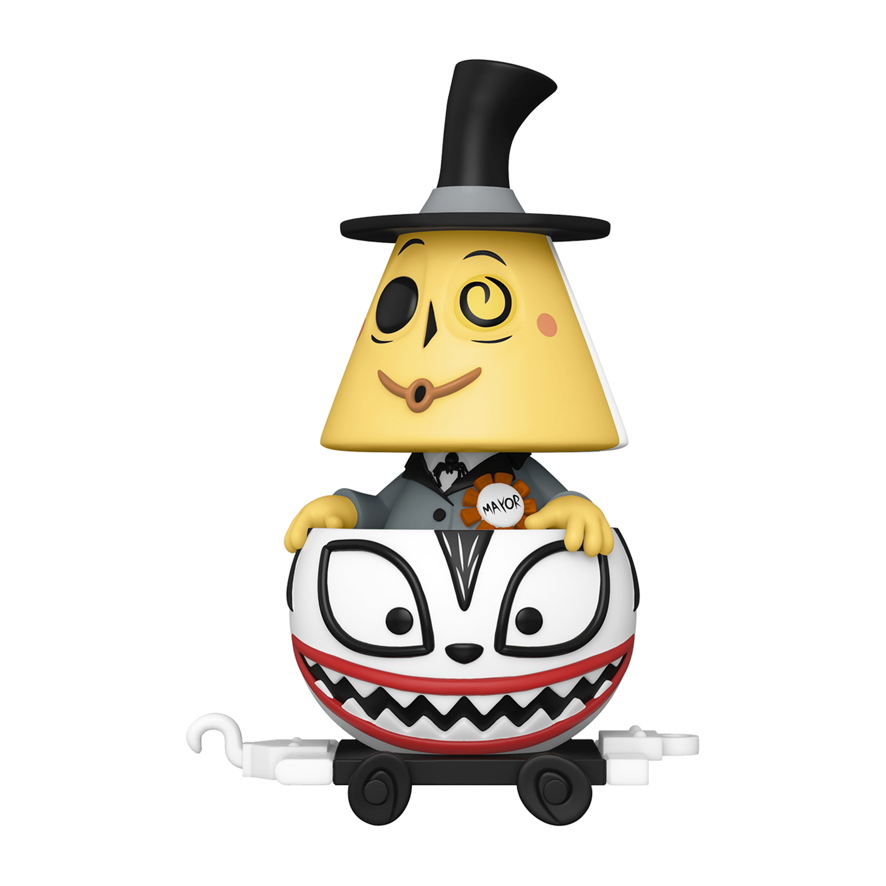 Die Bürgermeister Funko Pop Figur aus The Nightmare Before Christmas. Die Figur ist gelb, schwarz und weiß.