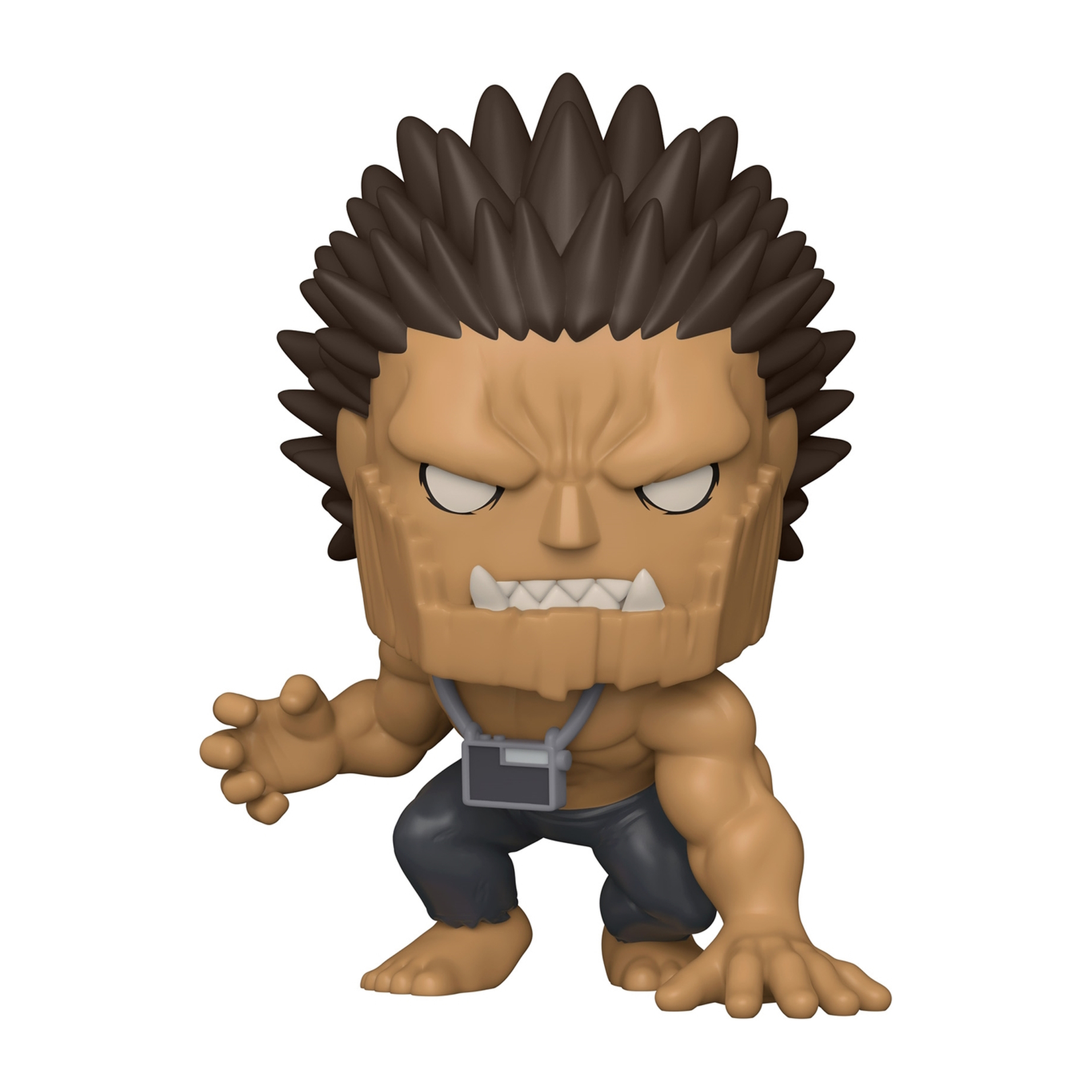 Figura con rostro severo y cabello puntiagudo, Funko Pop.