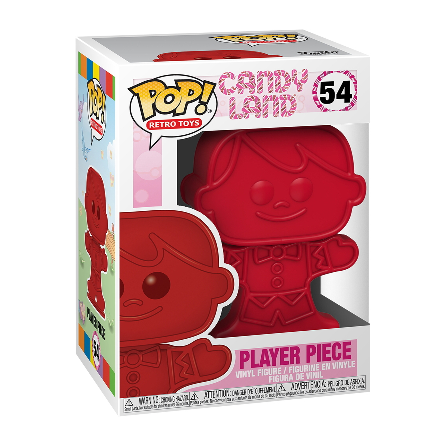 Figura Player Piece in scatola. Colore rosso, papillon. Candy Land.