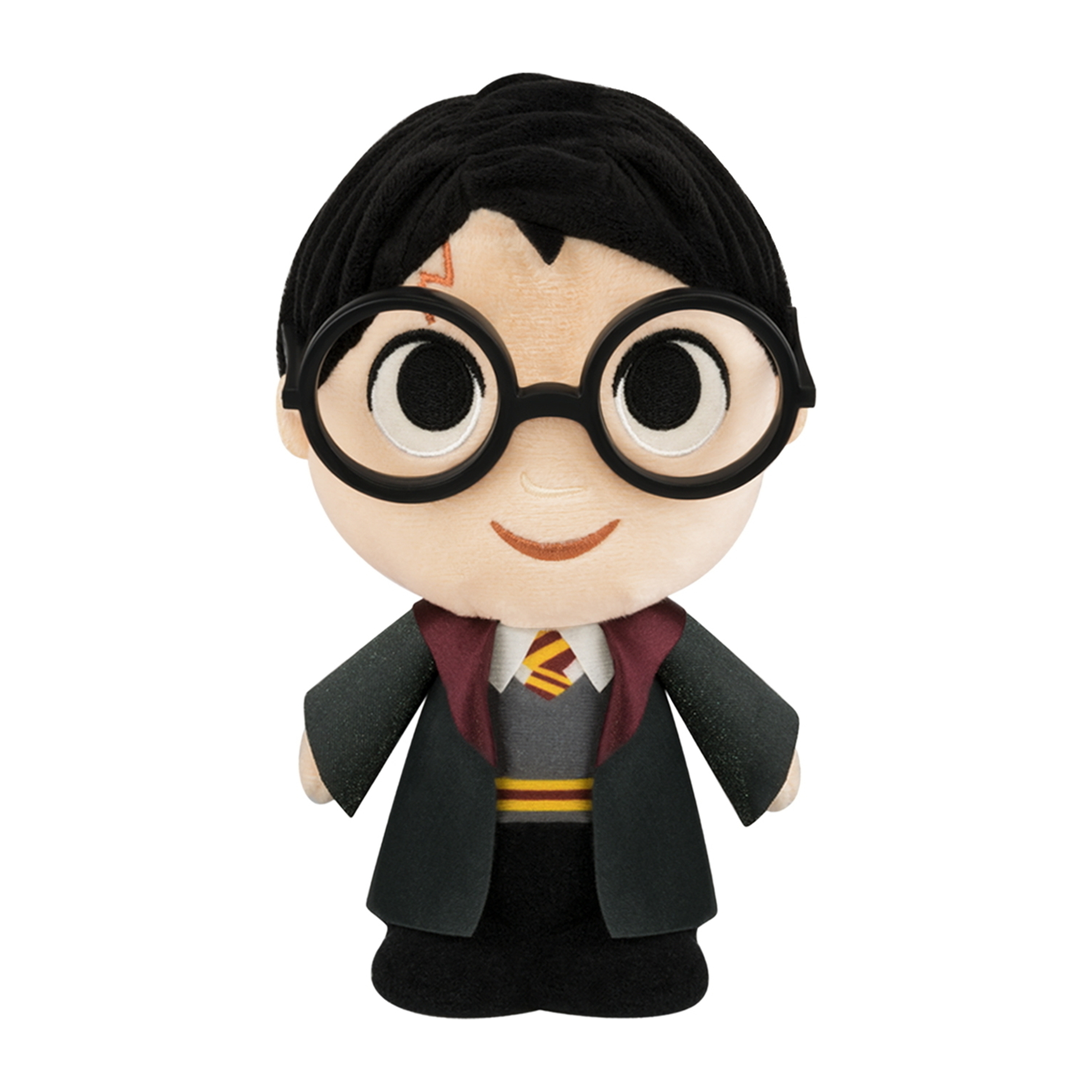 Harry Potter Plüschtier mit Robe und Brille, Narbe auf der Stirn.