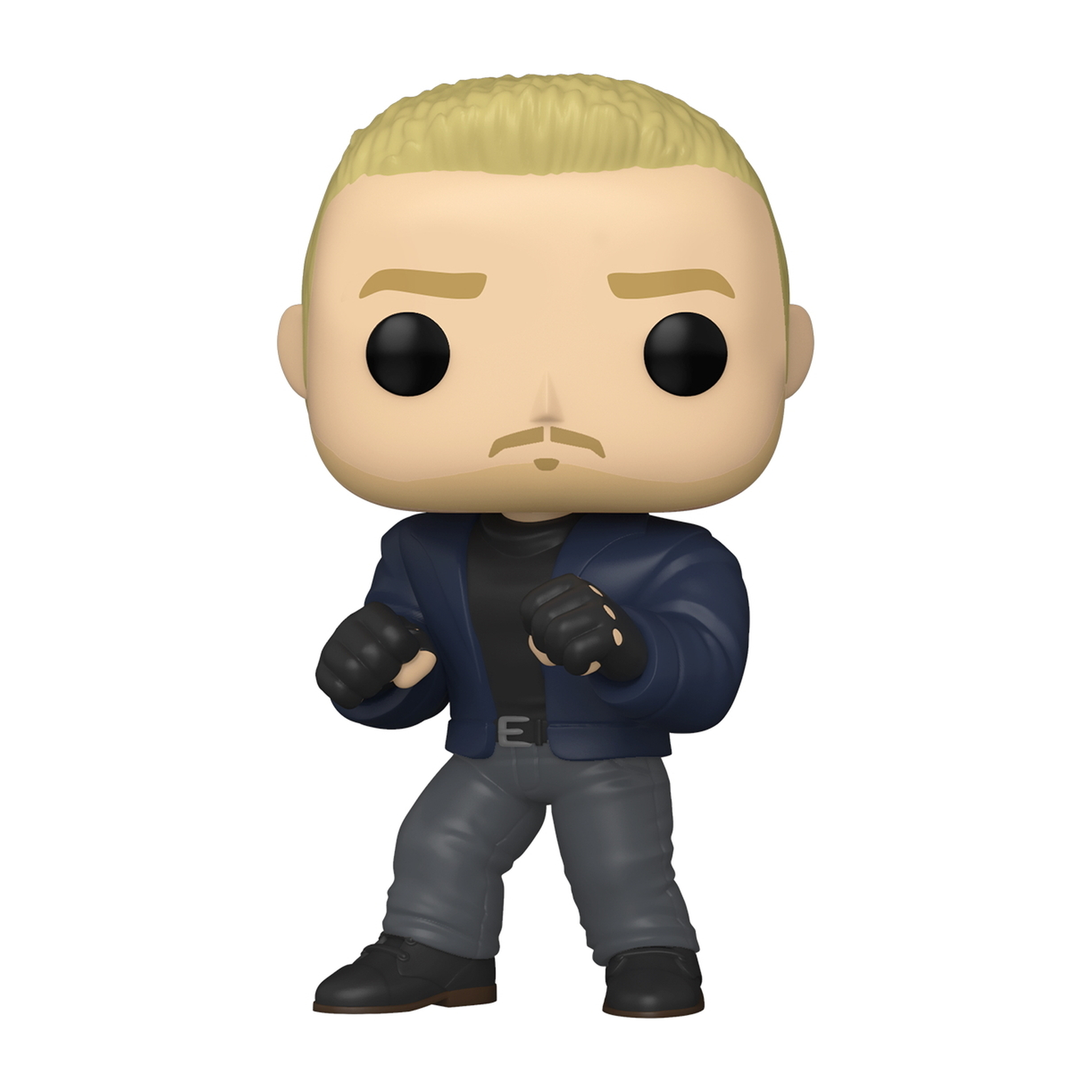 Figurka Funko Pop Johna Wicka. Blond włosy, czarne rękawiczki, gotowy do walki.
