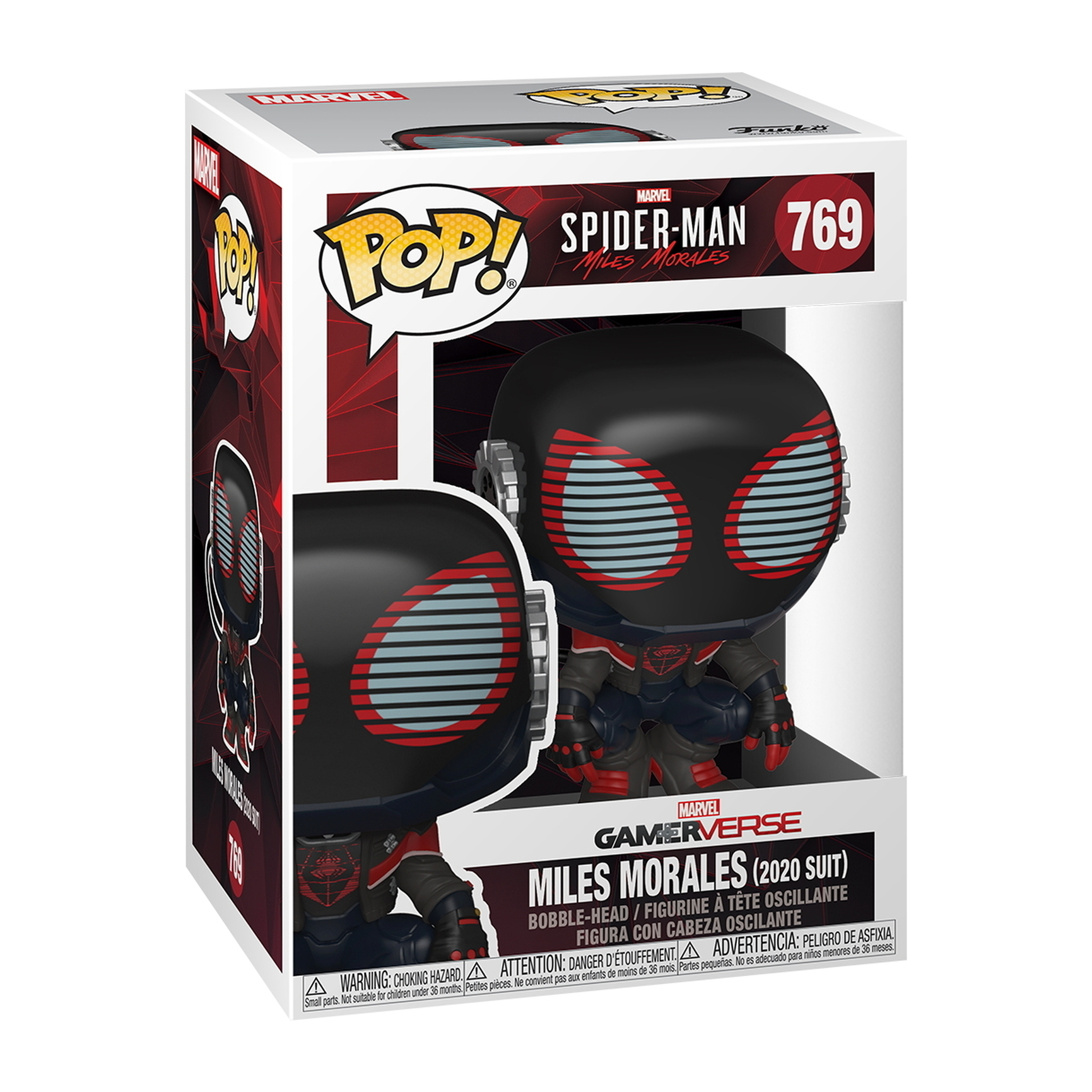 Spider-Man Miles Morales Spielfigur in der Box.