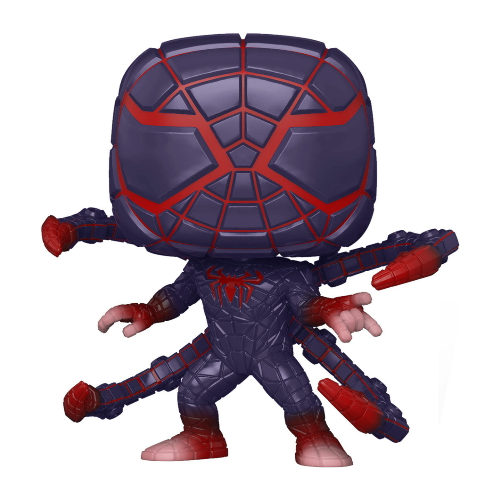 Spider-Man mit zusätzlichen Armen. Roter und blauer Anzug mit rotem Spinnenlogo und zusätzlichen Gliedmaßen.
