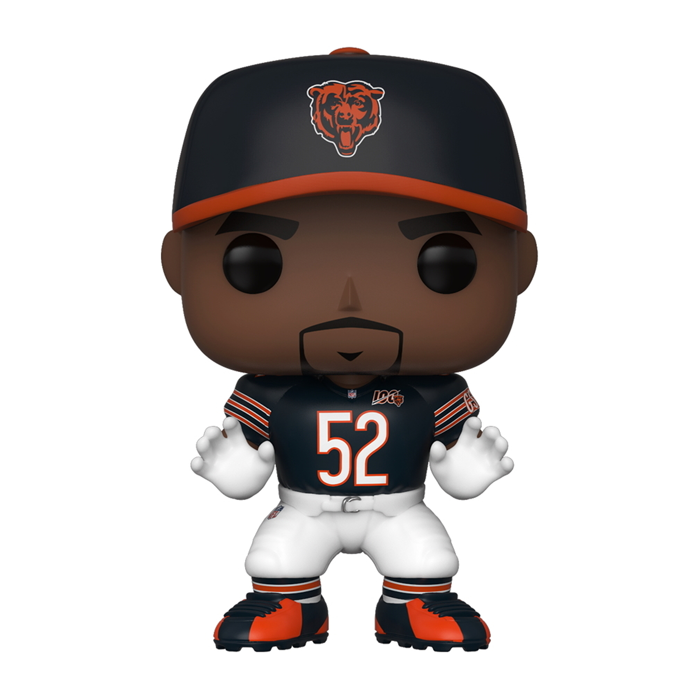 Eine Funko Pop-Figur von Walter Payton, der ein Chicago Bears-Trikot und eine Mütze trägt und lächelt.