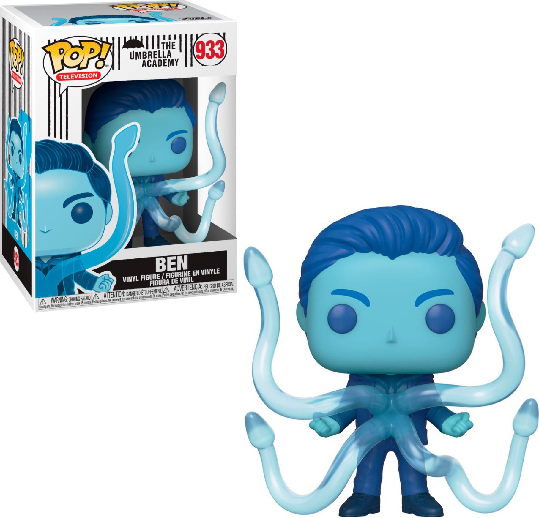 Ben della Umbrella Academy, pelle azzurra, con tentacoli.