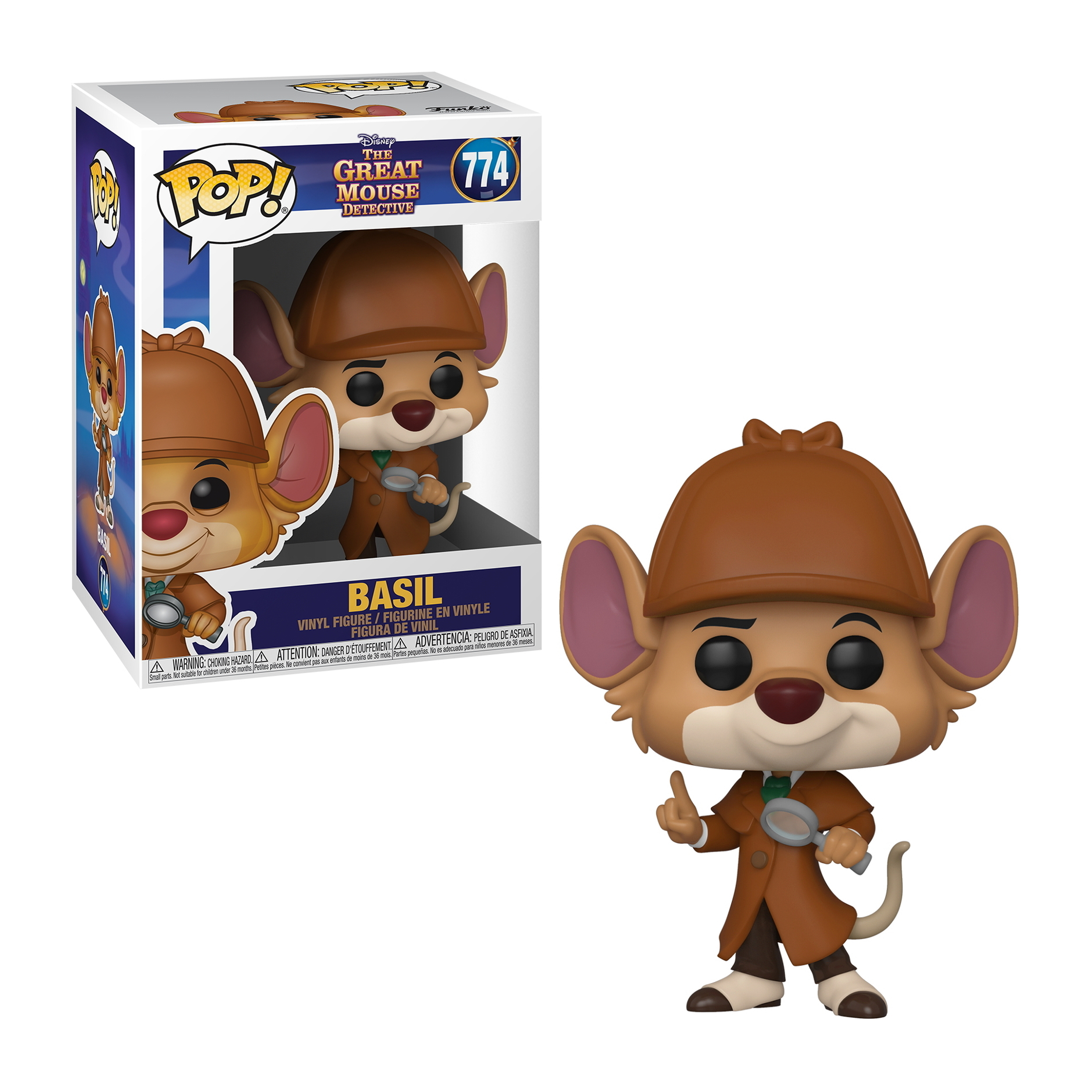 Bazyl z Wielkiego Mysiego Detektywa. Figurka Funko Pop z pudełkiem.
