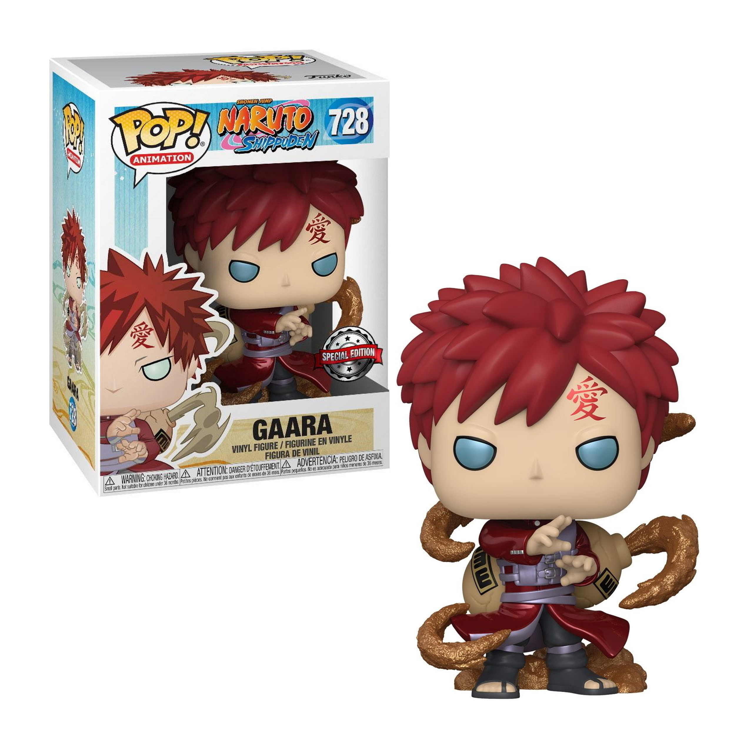 Gaara Funko Pop Figur. Rotes Haar, hält Sand. Eine Figur aus Naruto.