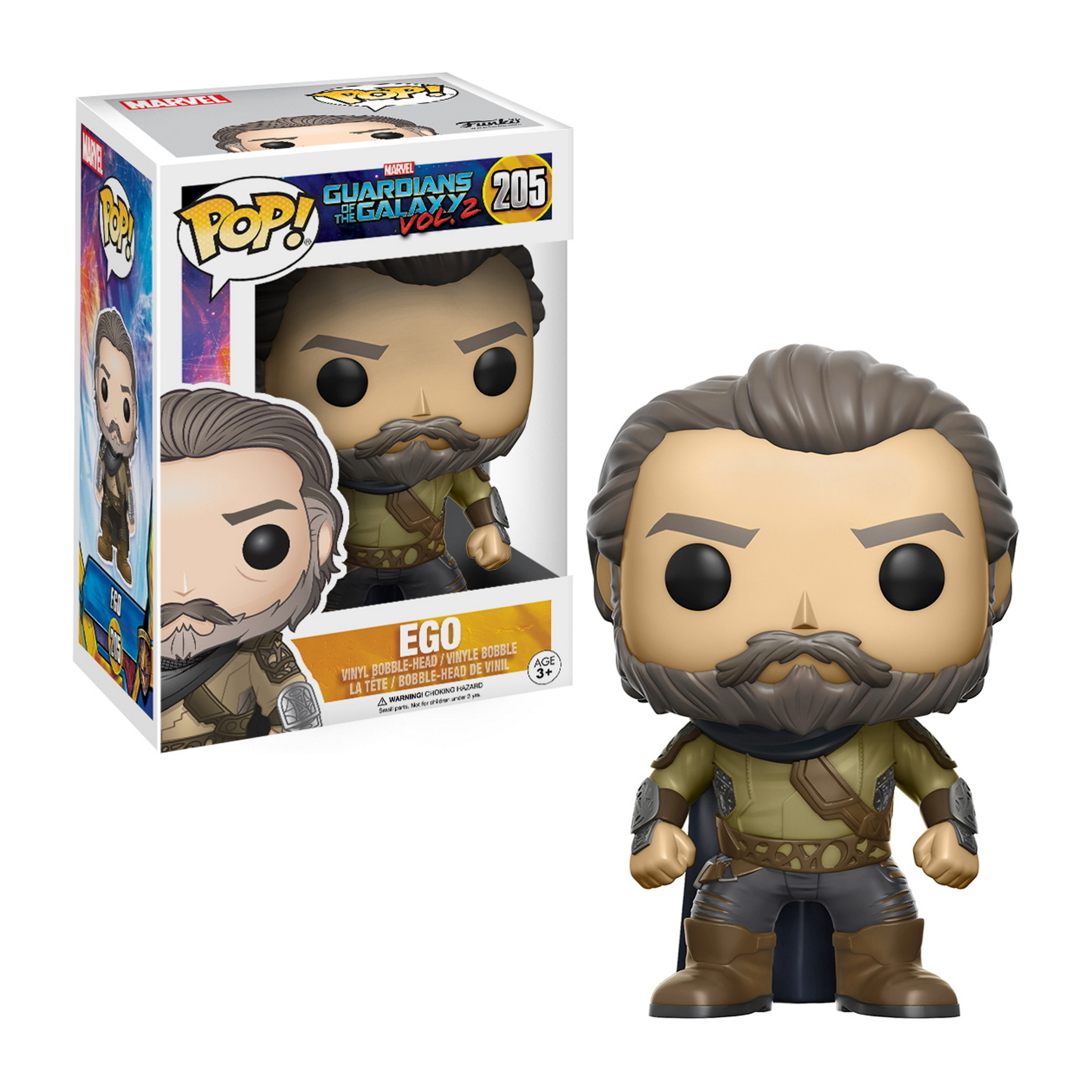 Ego Funko Pop Figur aus Guardians of the Galaxy, trägt braunes Outfit.