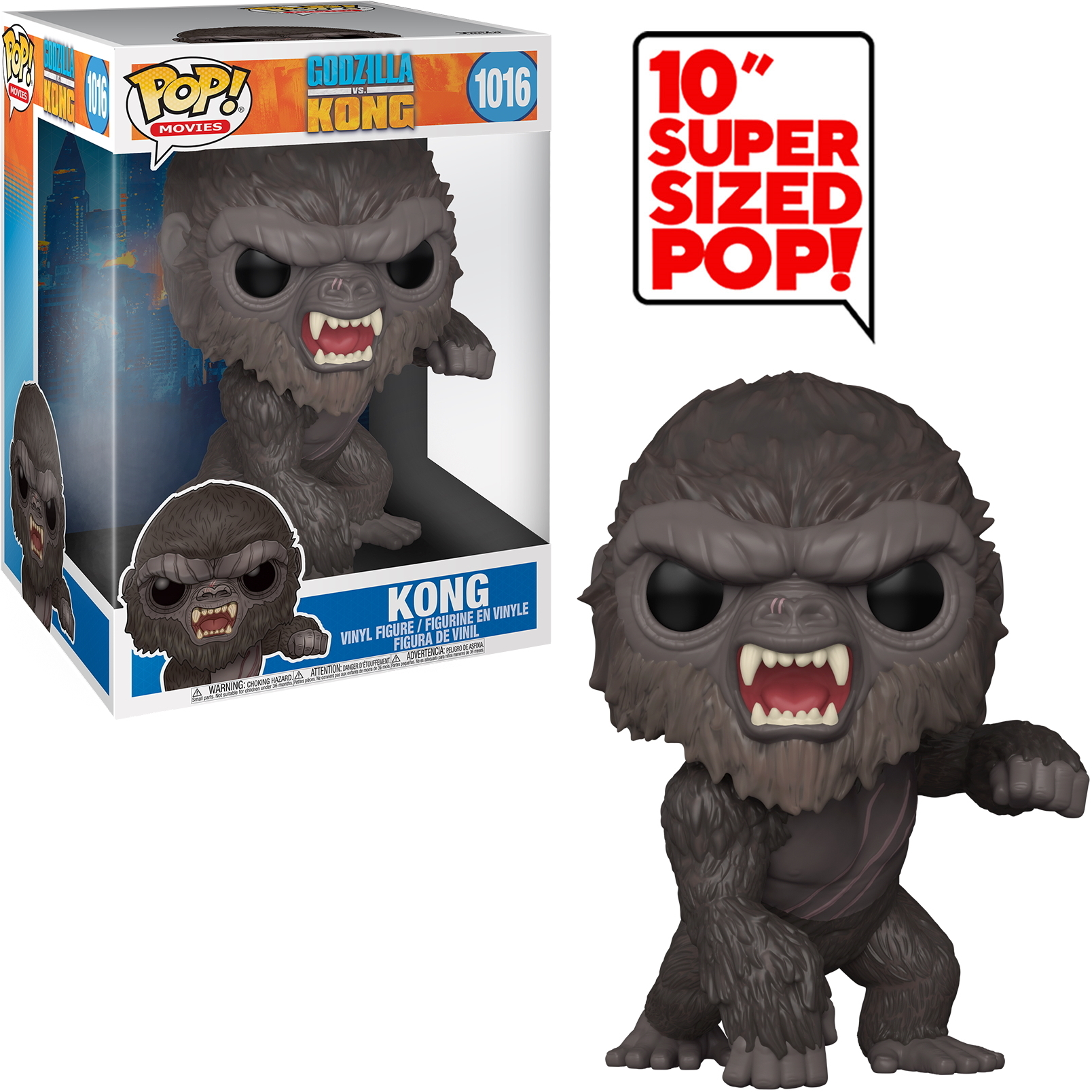 Kong aus Godzilla vs. Kong, eine 10 Zoll große Funko Pop Figur.