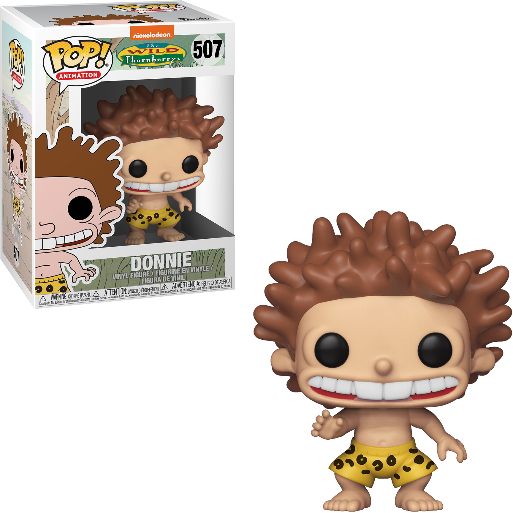 Donnie Figur aus The Wild Thornberrys. Er trägt gelbe Shorts und hat stachelige braune Haare.