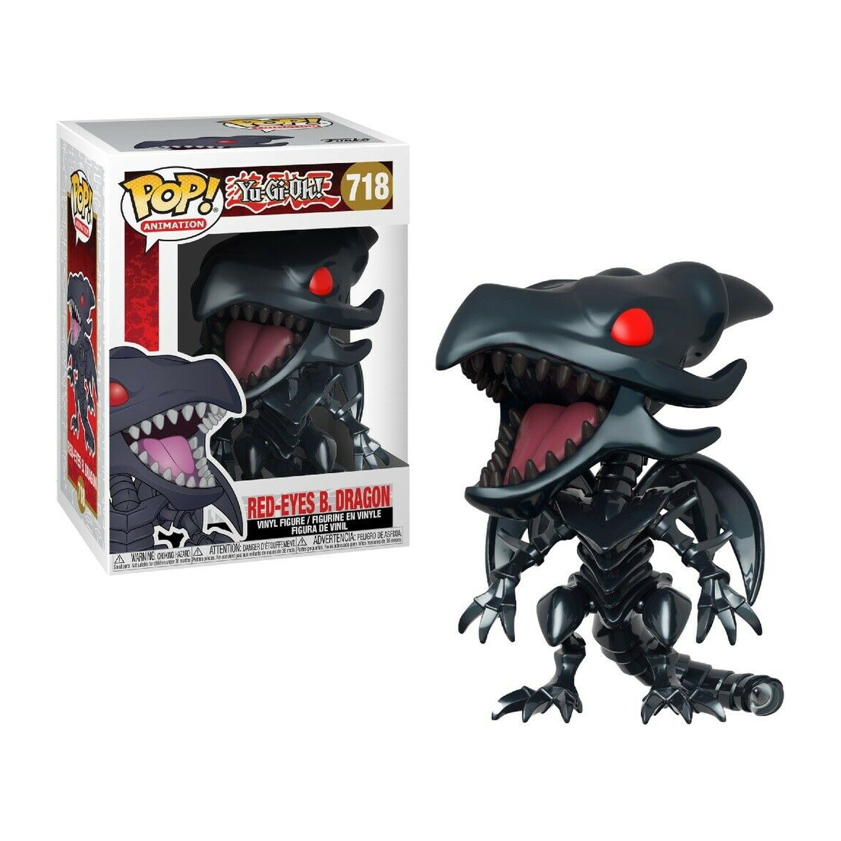 Figurka Red-Eyes B. Dragon Funko Pop z pudełkiem. Smok ma czerwone oczy.