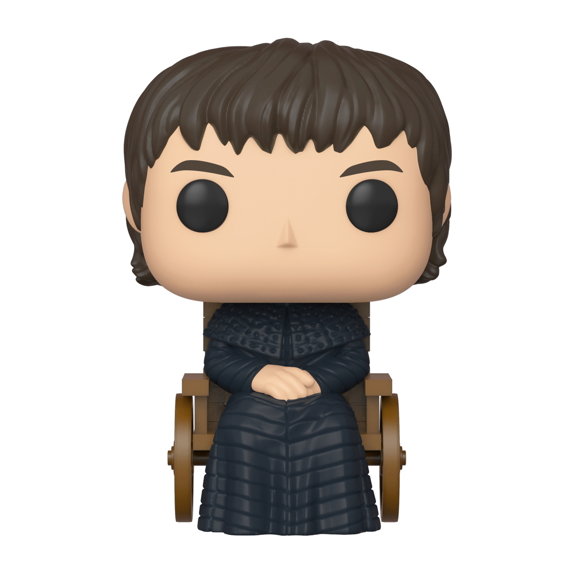 Una figura Funko Pop di Bran Stark in sedia a rotelle da Game of Thrones.