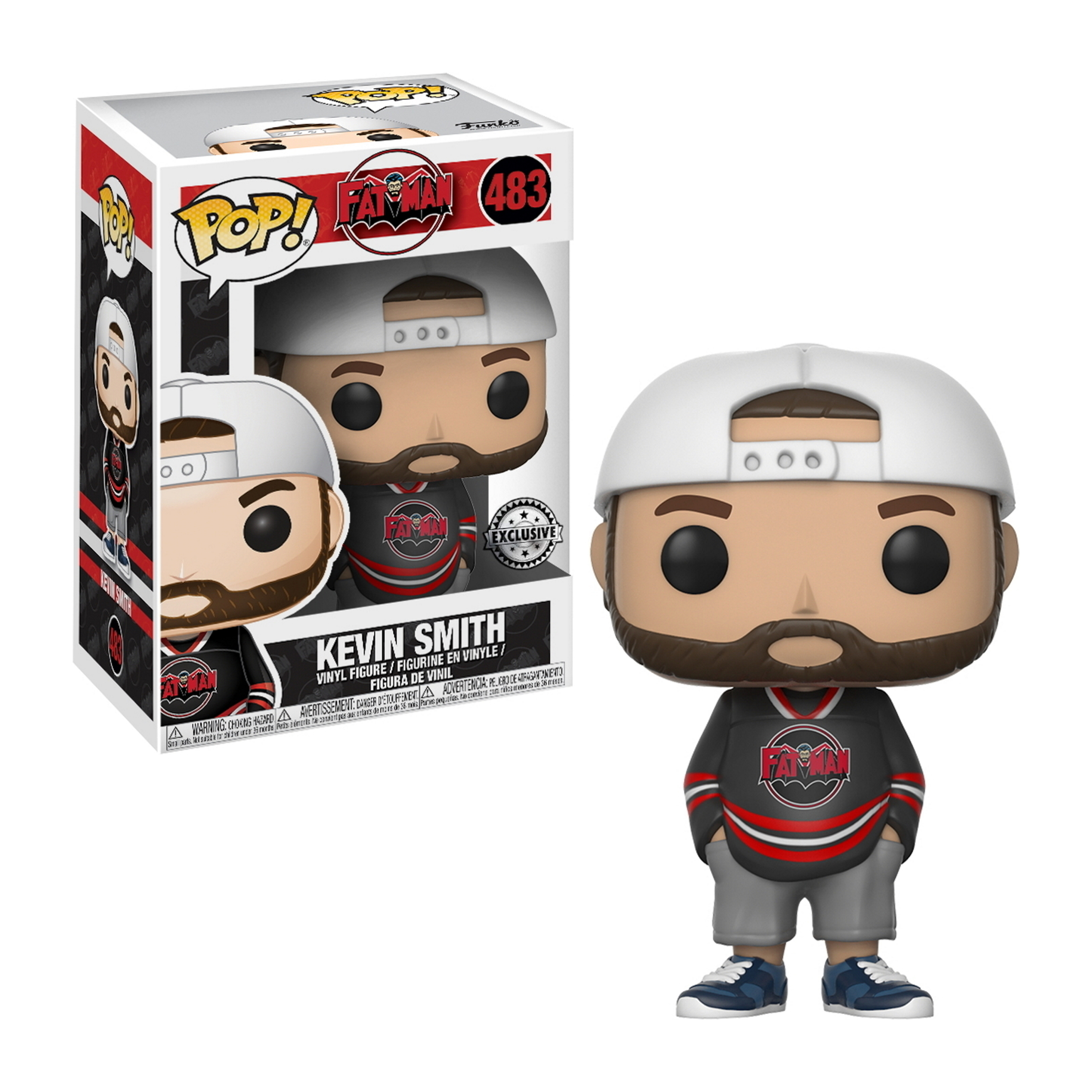 Kevin Smith Funko Pop Figur mit Baseballmütze und Fat Man Trikot.