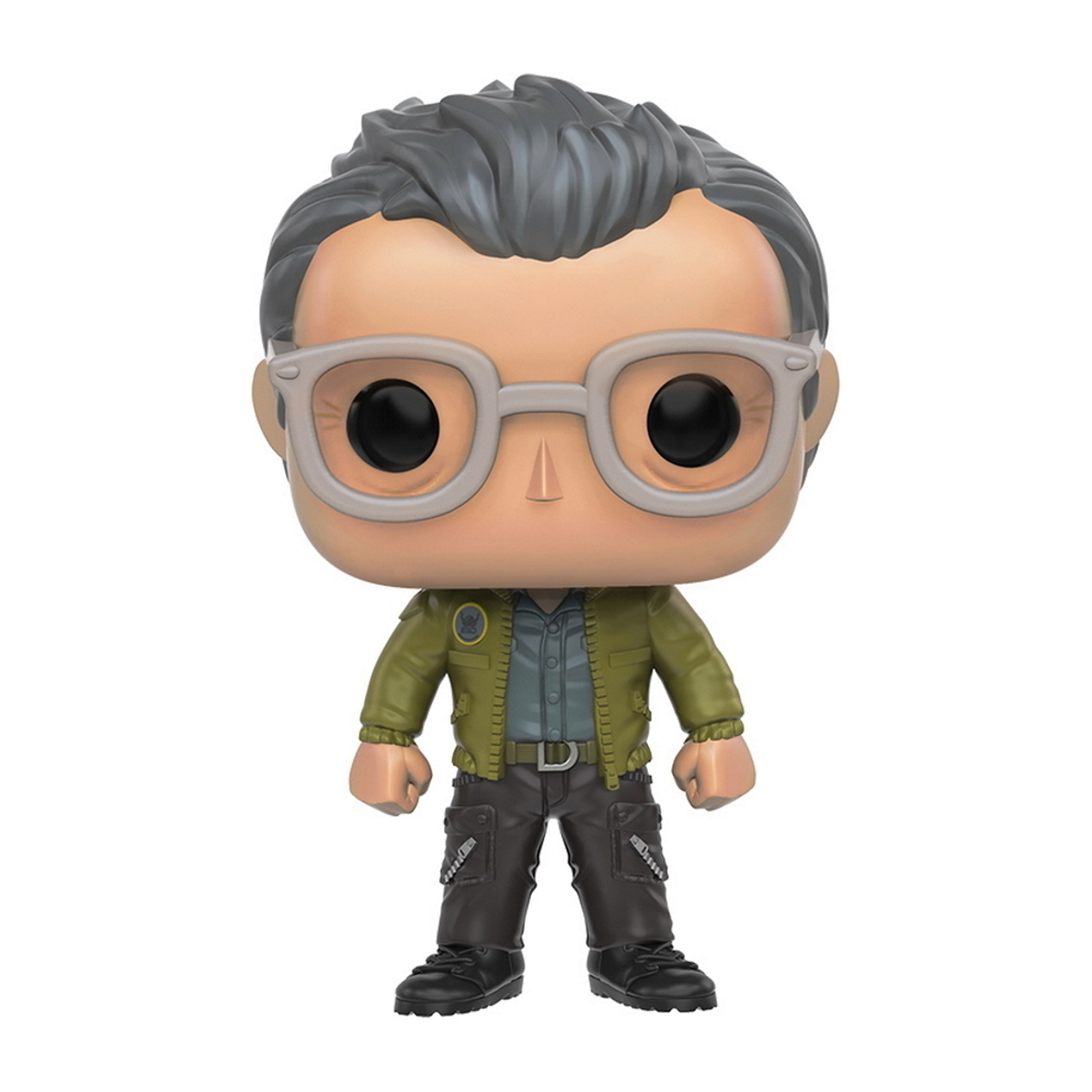 Figur eines Mannes mit Brille, trägt eine Jacke und ein Hemd. Er hat dunkle Haare.
