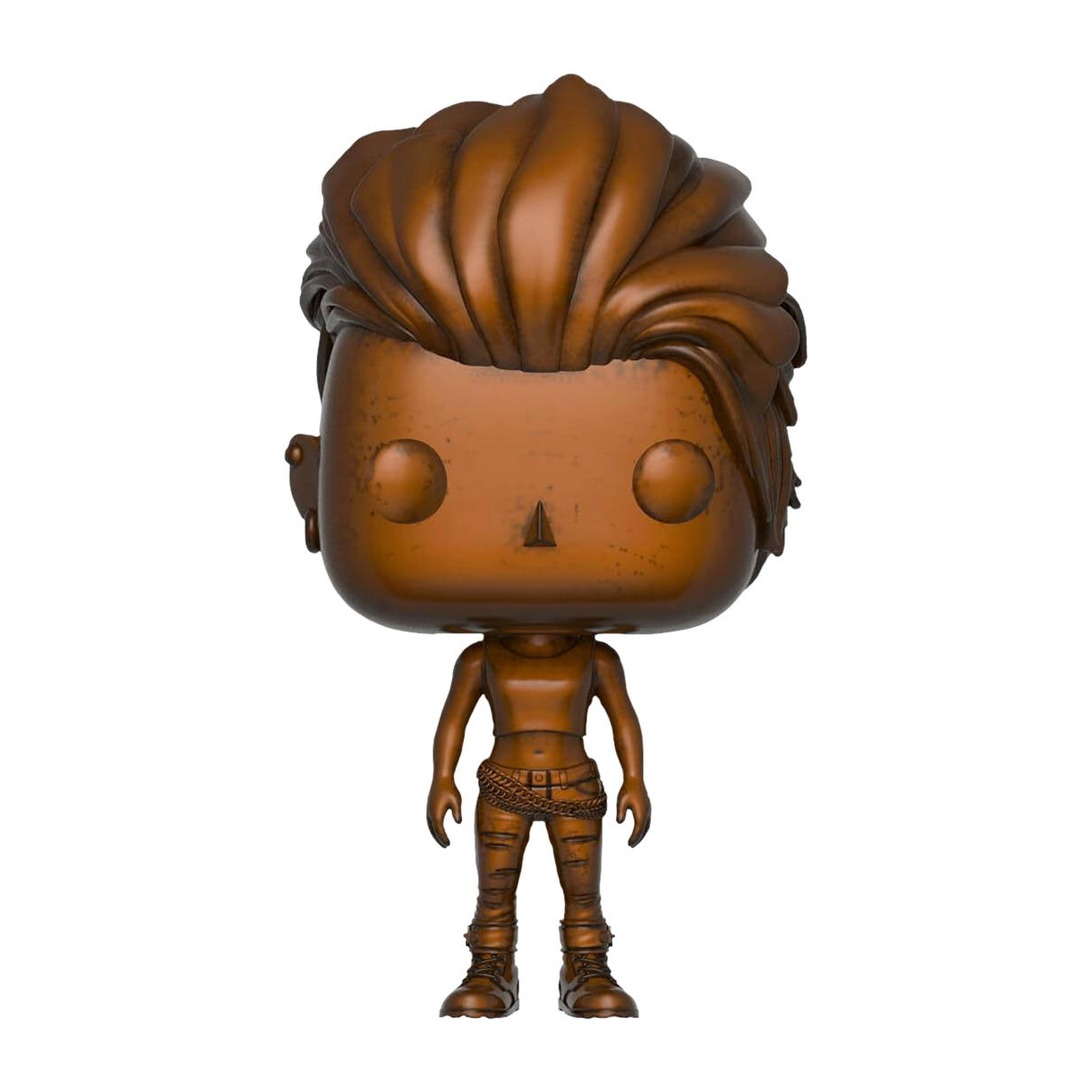 Braune Funko Pop Figur mit braunen Haaren. Trägt braune Hose, Hemd und Stiefel.