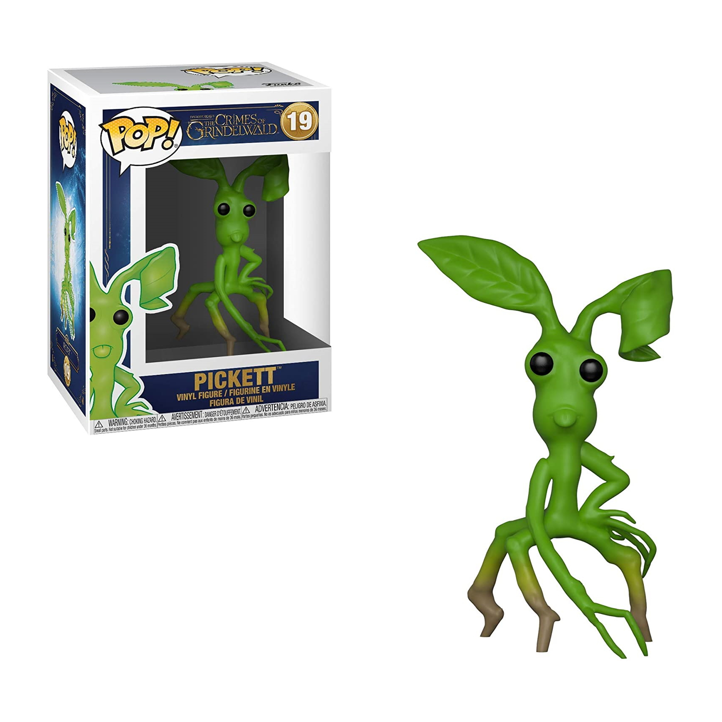 Funko Pop Figur von Pickett, einem grünen Wesen, stehend mit seiner Box.