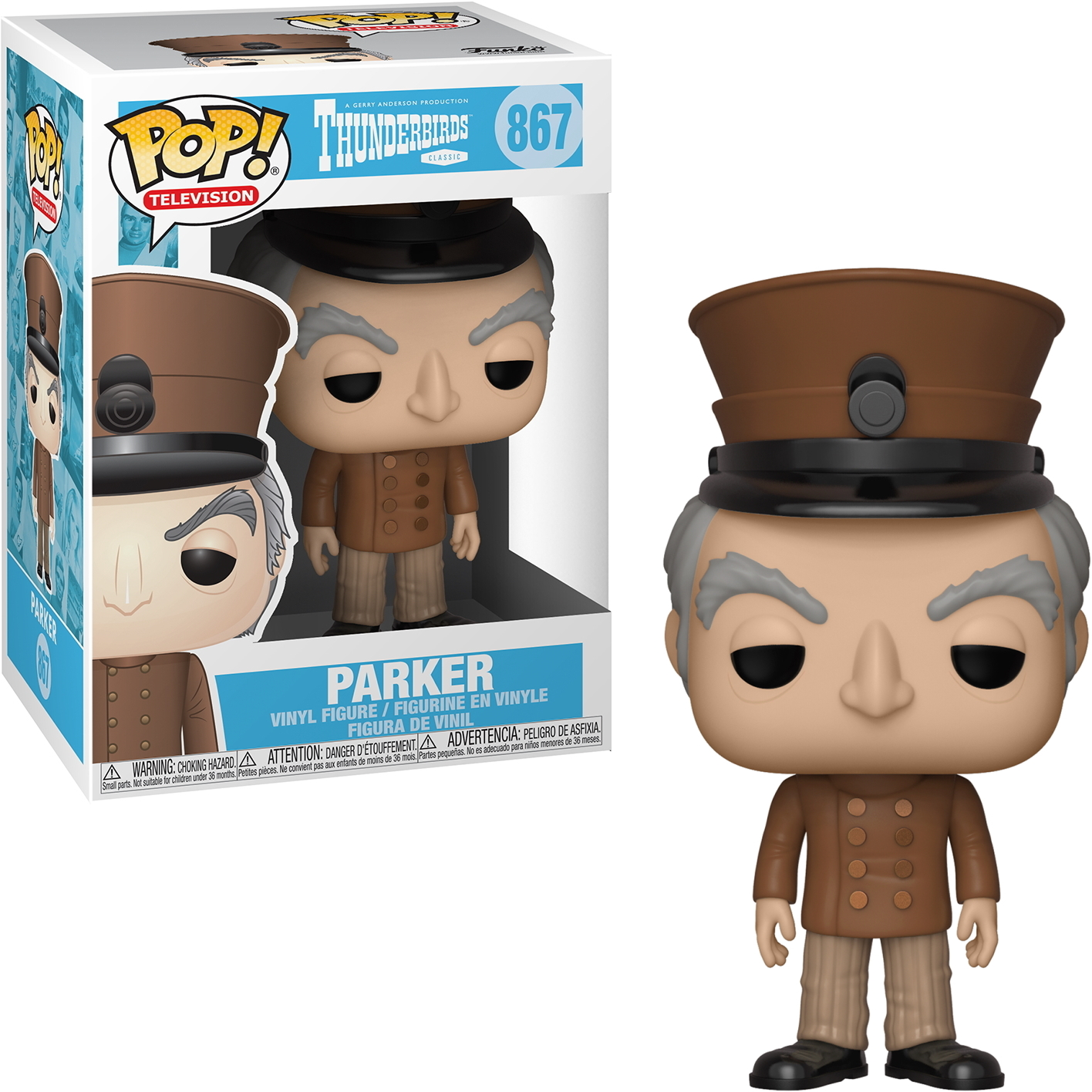 Figura Funko Pop: Parker di Thunderbirds, in scatola e da solo.