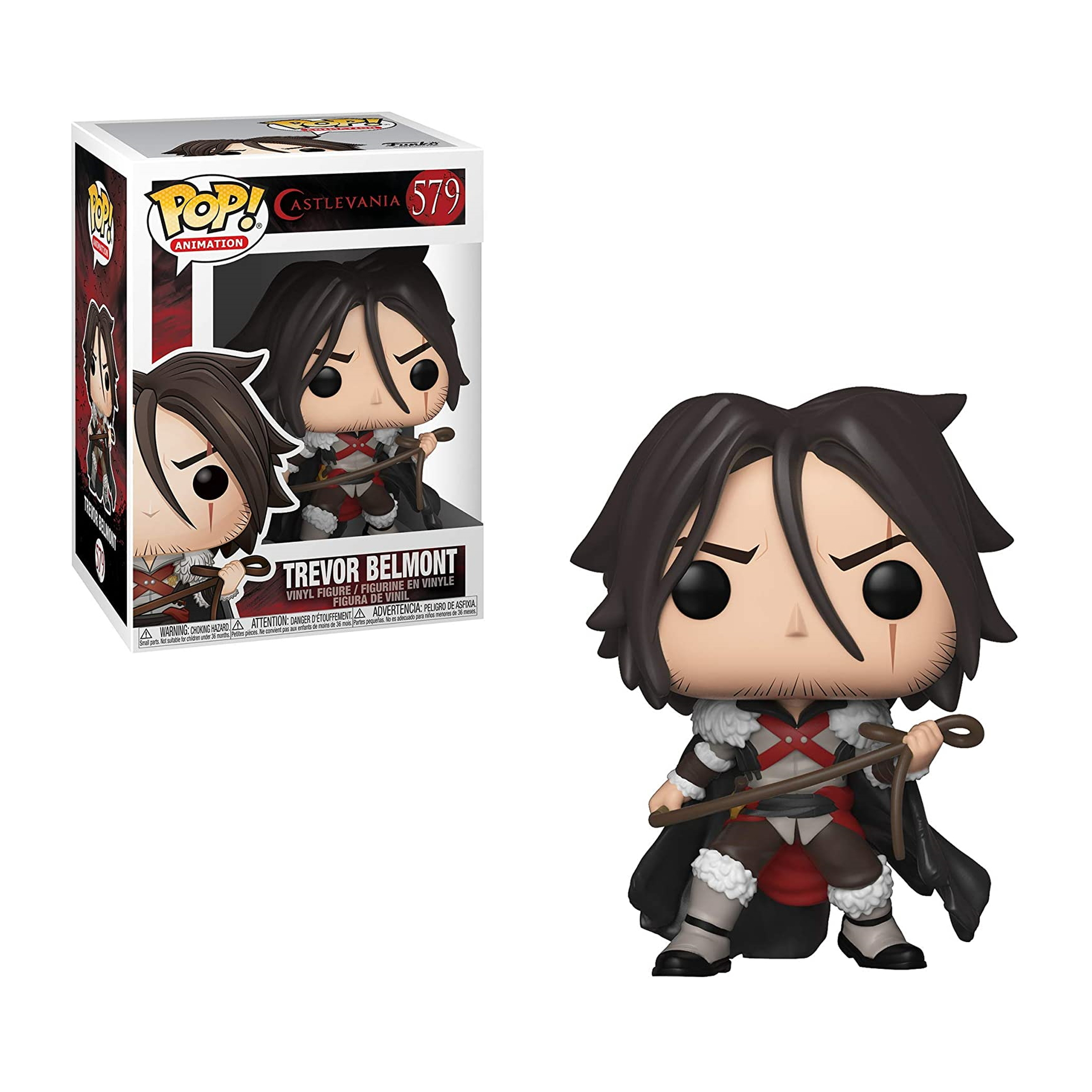 Trevor Belmont z Castlevanii, trzymający bat, w czarnym płaszczu i szalu.