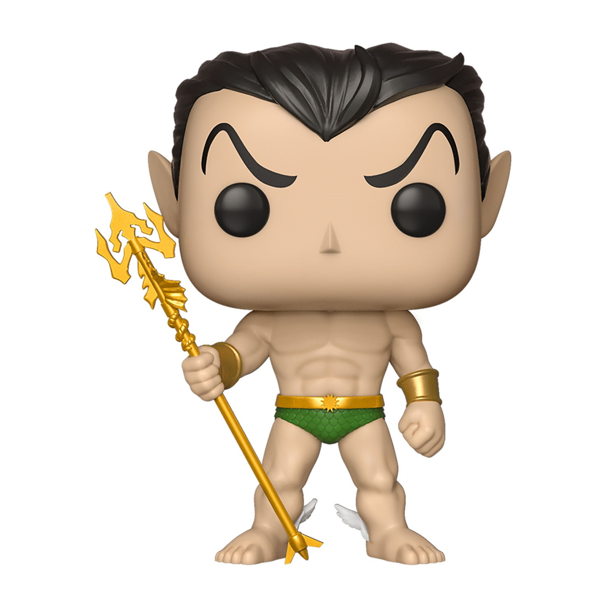 Una figura Funko Pop di Namor, che tiene in mano un tridente.