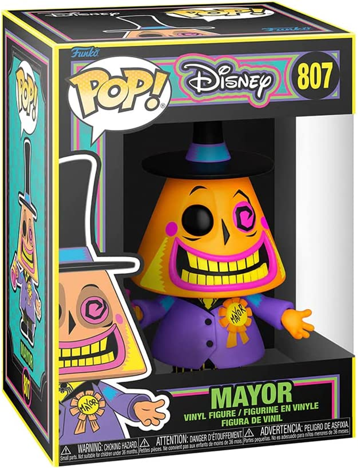 Mayor Funko Pop! Figur in einer Box. Es zeigt den Bürgermeister aus The Nightmare Before Christmas.