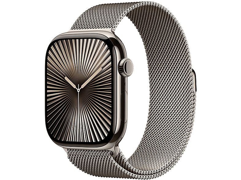 APPLE S10 CEL 46 NATURALTITAN NT ML S/M Smartwatch Titan Milanaise, 130 - 180 mm, Natur