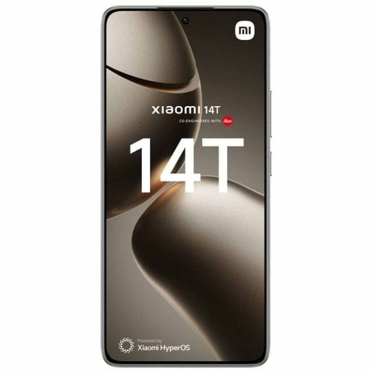 Smartfon z tekstem 'xiaomi 14T'. Telefon ma duży wyświetlacz i widoczny moduł aparatu.