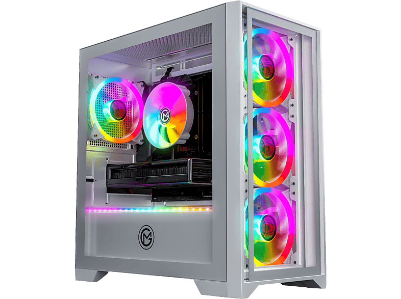 GAMEMACHINES Trinity Snow Edition, RGB Kühler, AMD Ryzen 7 5700X, Gaming PC mit AMD Ryzen™ 7 5700X Prozessor, 32 GB RAM, 1000 GB SSD GeForce RTX™ 5060, Windows 11 Pro