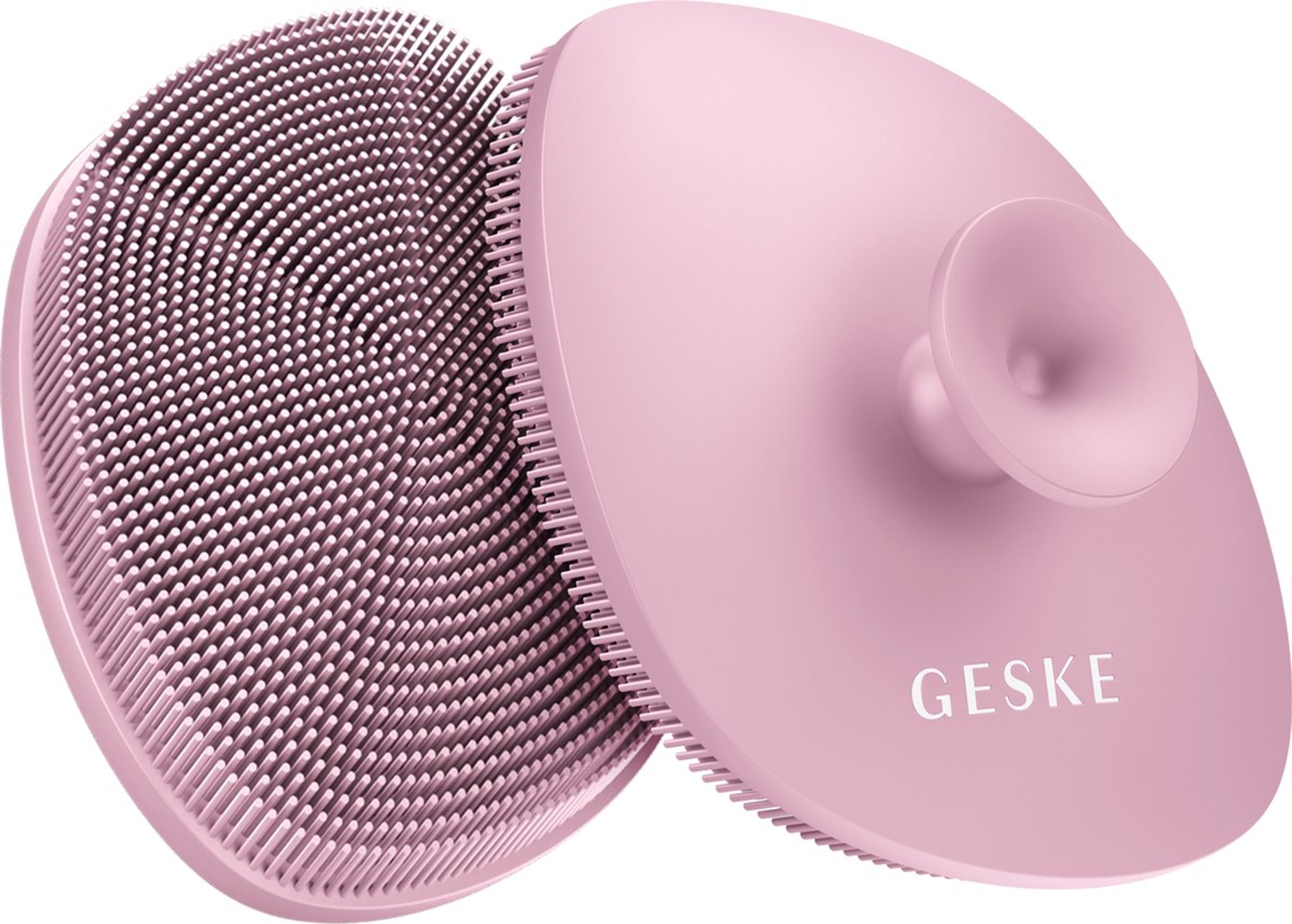 Pembe yüz temizleme fırçası, iki parçalı.