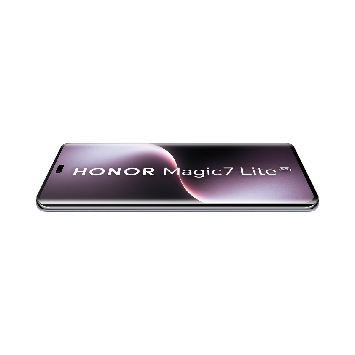 Czarny ekran z tekstem "HONOR Magic7 Lite 5G" białą czcionką.