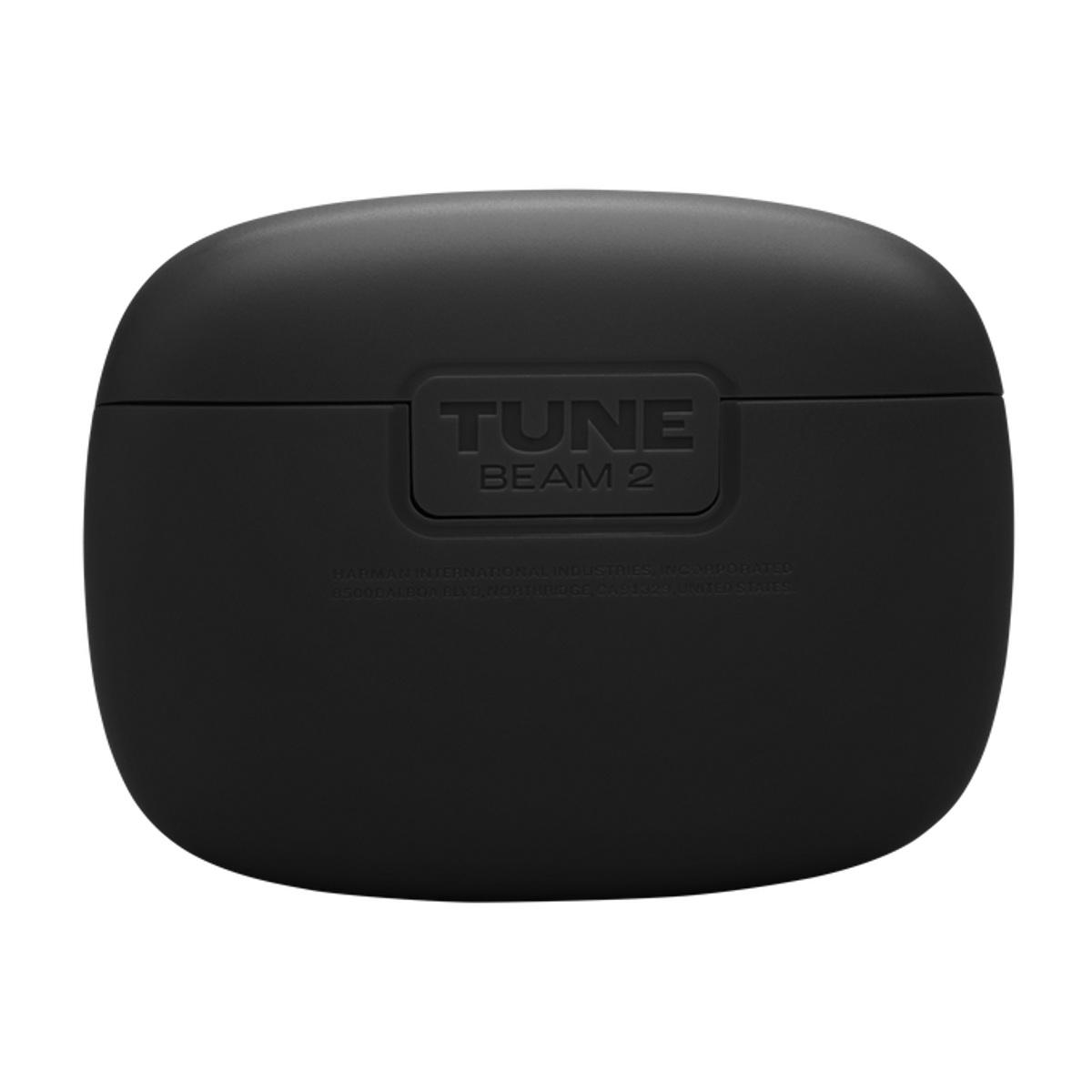 Schwarzes Etui mit Text "TUNE BEAM 2". Harman-Logo und Text unten.