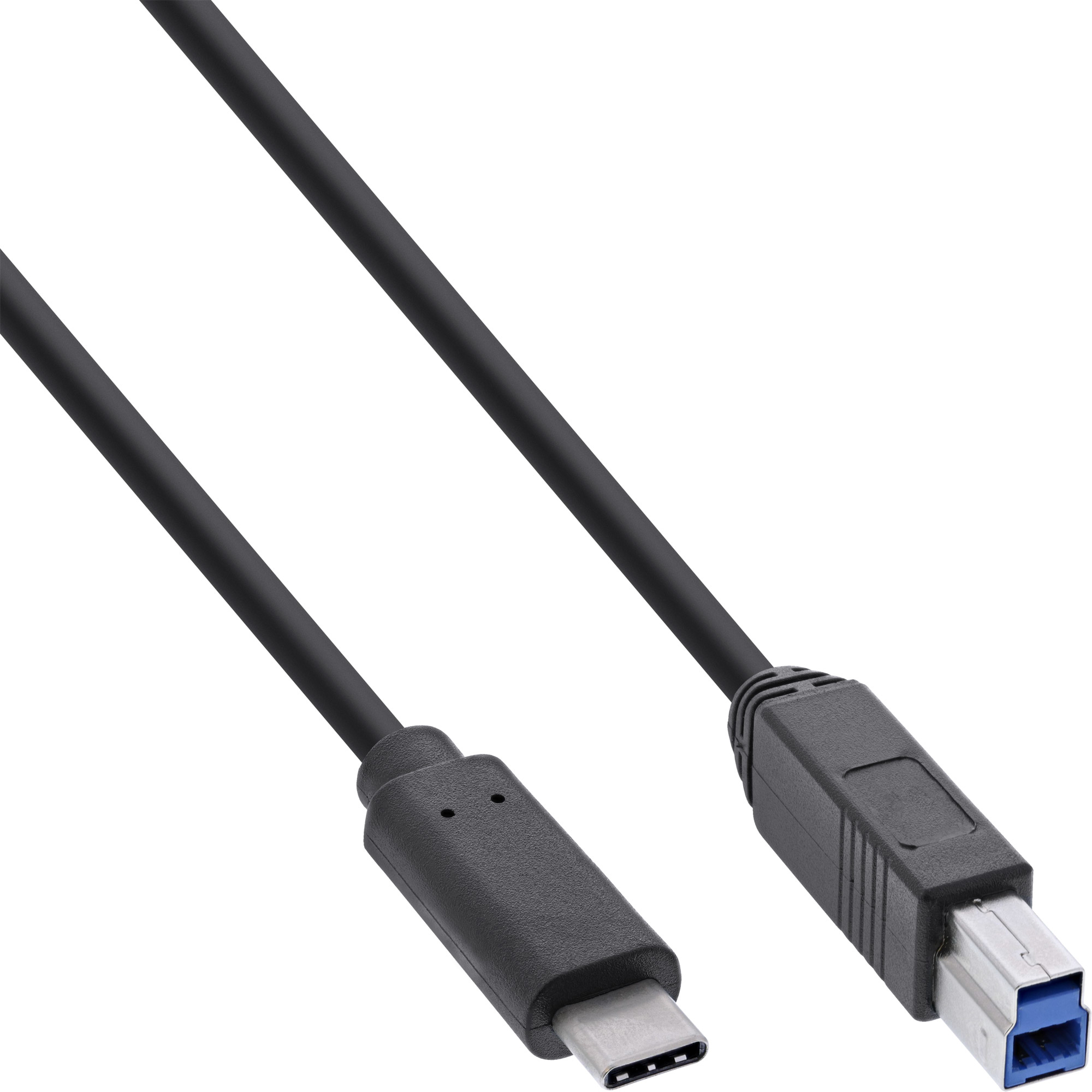 Un cavo nero da USB-C a USB-B.