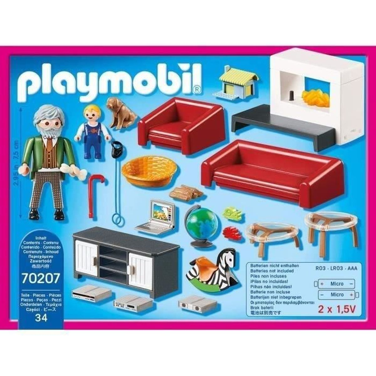 PLAYMOBIL 70207 GEMÜTLICHES WOHNZIMMER Spielset Mehrfarbig
