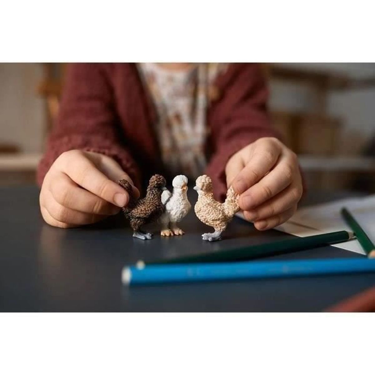 SCHLEICH 42574 HÜHNERFREUNDE Spielfigur Mehrfarbig