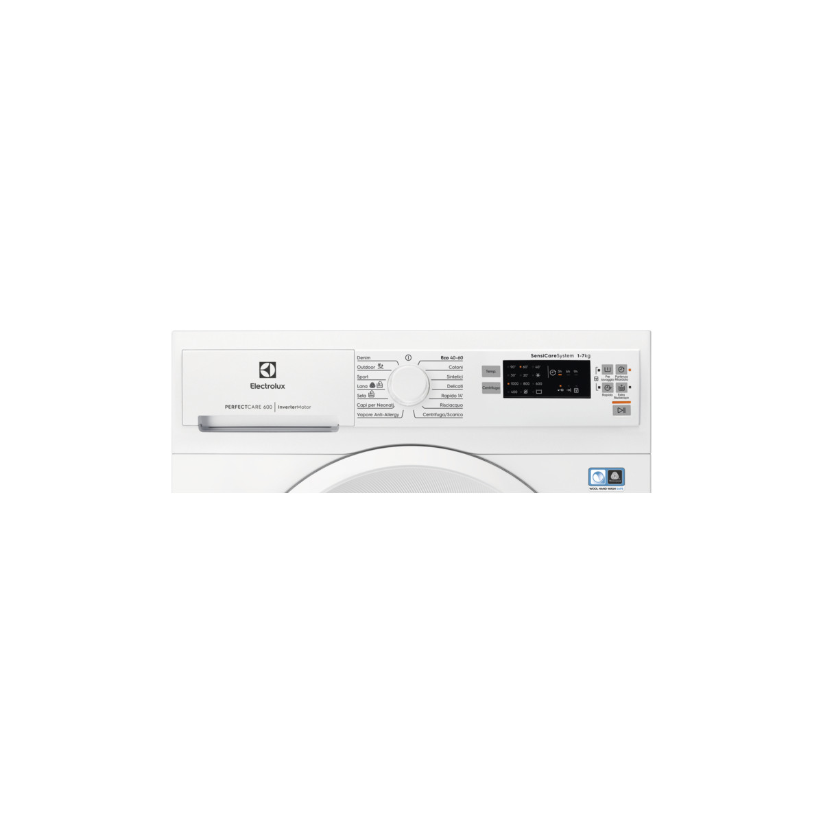 ELECTROLUX EW6S507W LAVATRICE, Caricamento frontale, 7 kg, 14 programmi, Profondità 44,9 cm, Giri 1000 rpm, Bianco, livello rumorosità centrifuga 73 dB(A), Classe B
