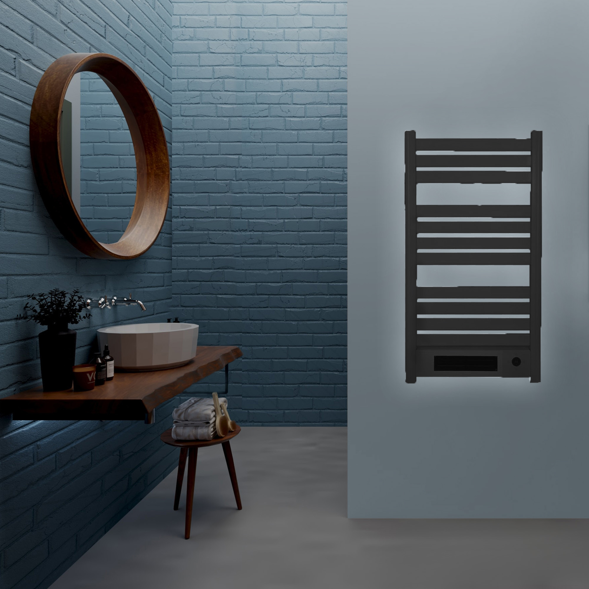 Toallero eléctrico SANNOVER Omiros 2000 Negro, 2000 W, negro - Main Image