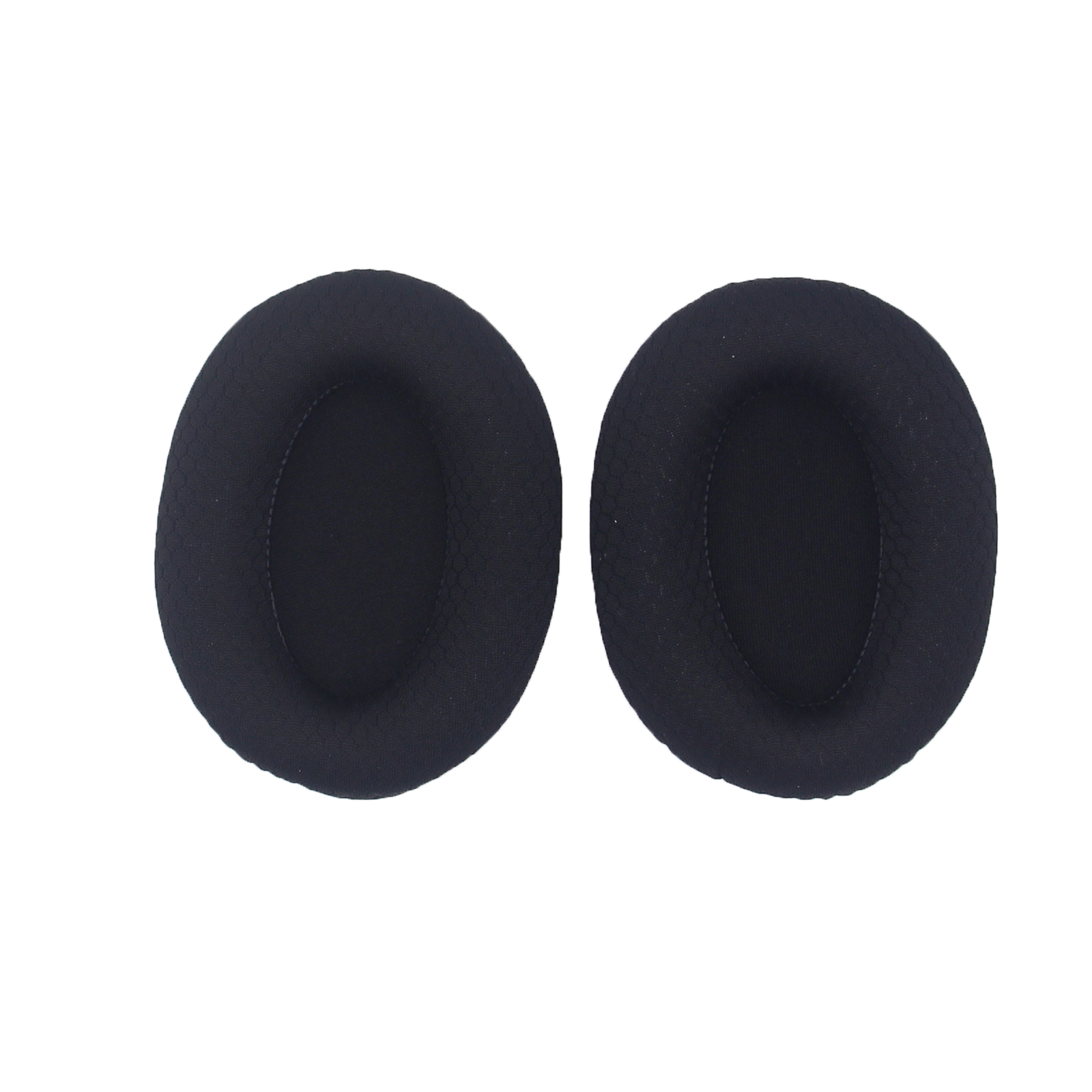 Dwie czarne, okrągłe nauszniki.