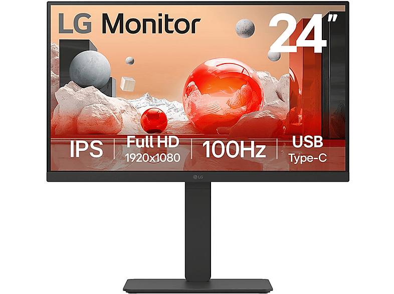 LG 24BA750-B 23,8 Zoll Full-HD Monitor (5 ms Reaktionszeit , 100 Hz , 100 Hz nativ)