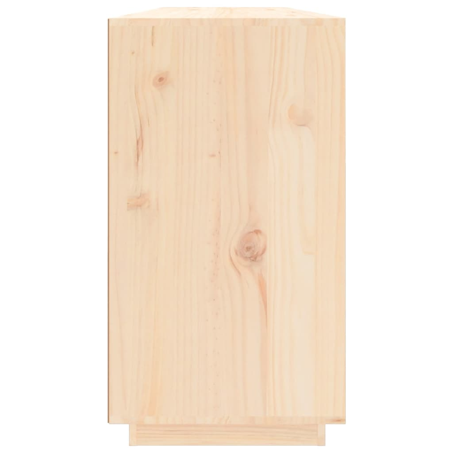 Holzschrank, helle Holzfarbe. Einfaches Design, vertikale Ansicht.