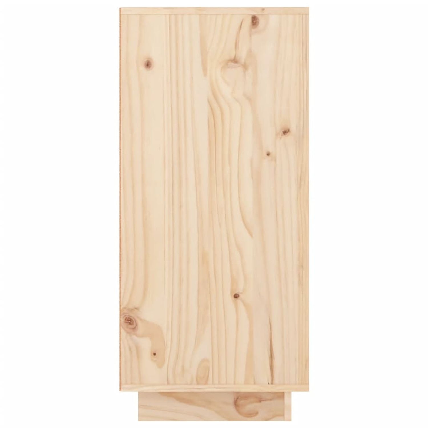 Nahaufnahme einer hellbraunen Holzplanke. Vertikale Maserung sichtbar.