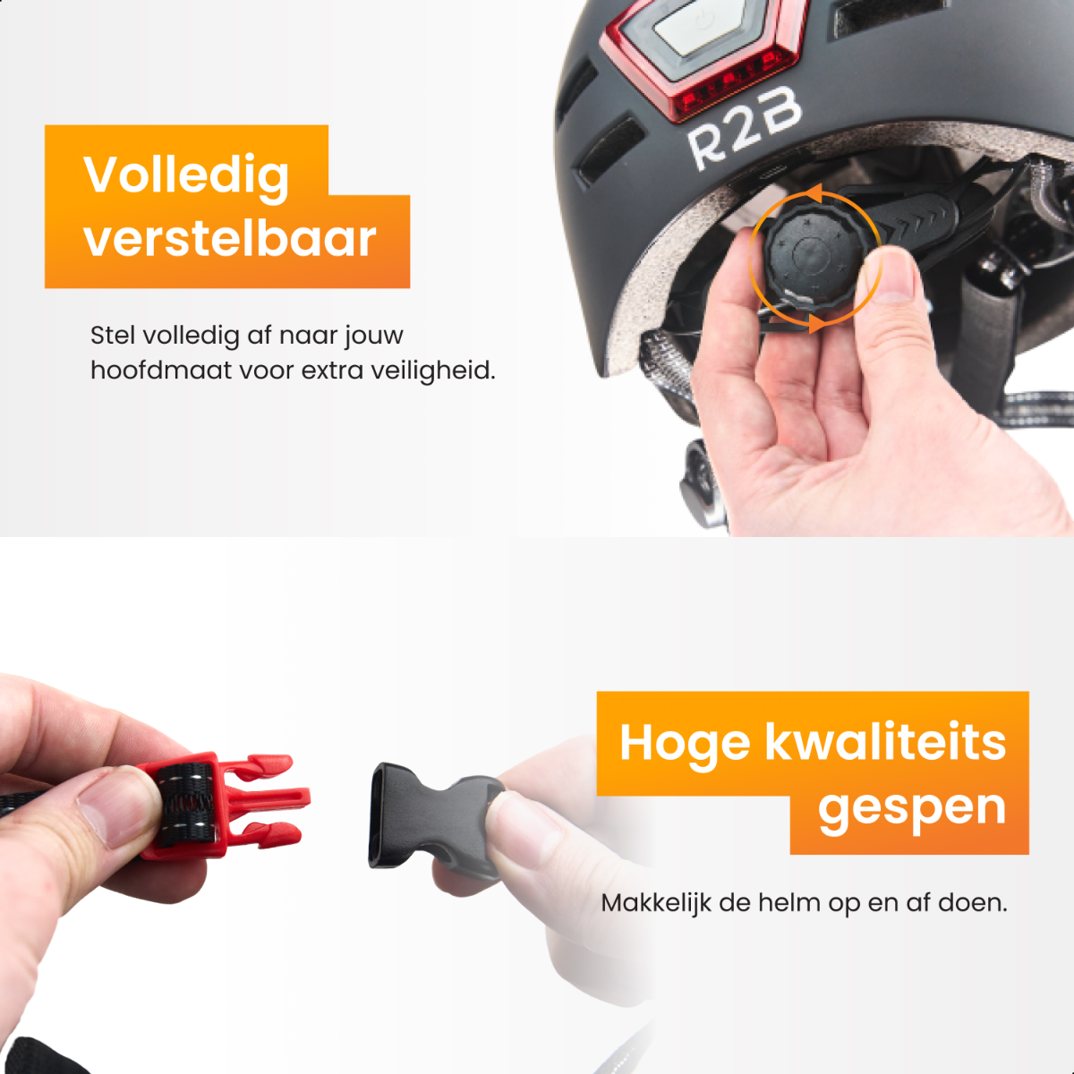 R2B Speed Pedelec Helm met LED-verlichting Fietshelm Zwart