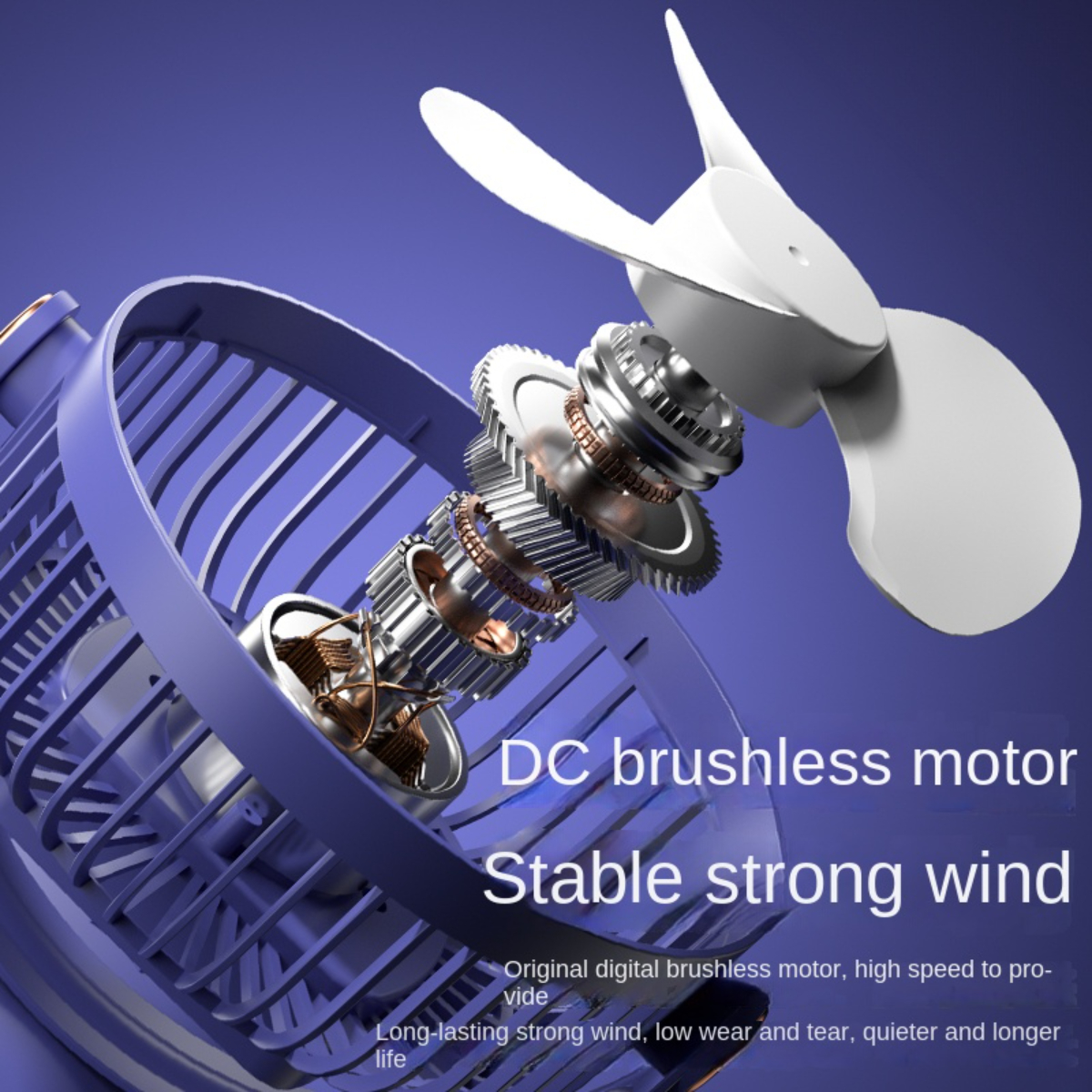 ELZO LED Camping Fan, 20,000 mAh Table Fan with Remote Control and Hook, Portable Rechargeable Fan with 270° Rotation, USB Fan for Home, Outdoor