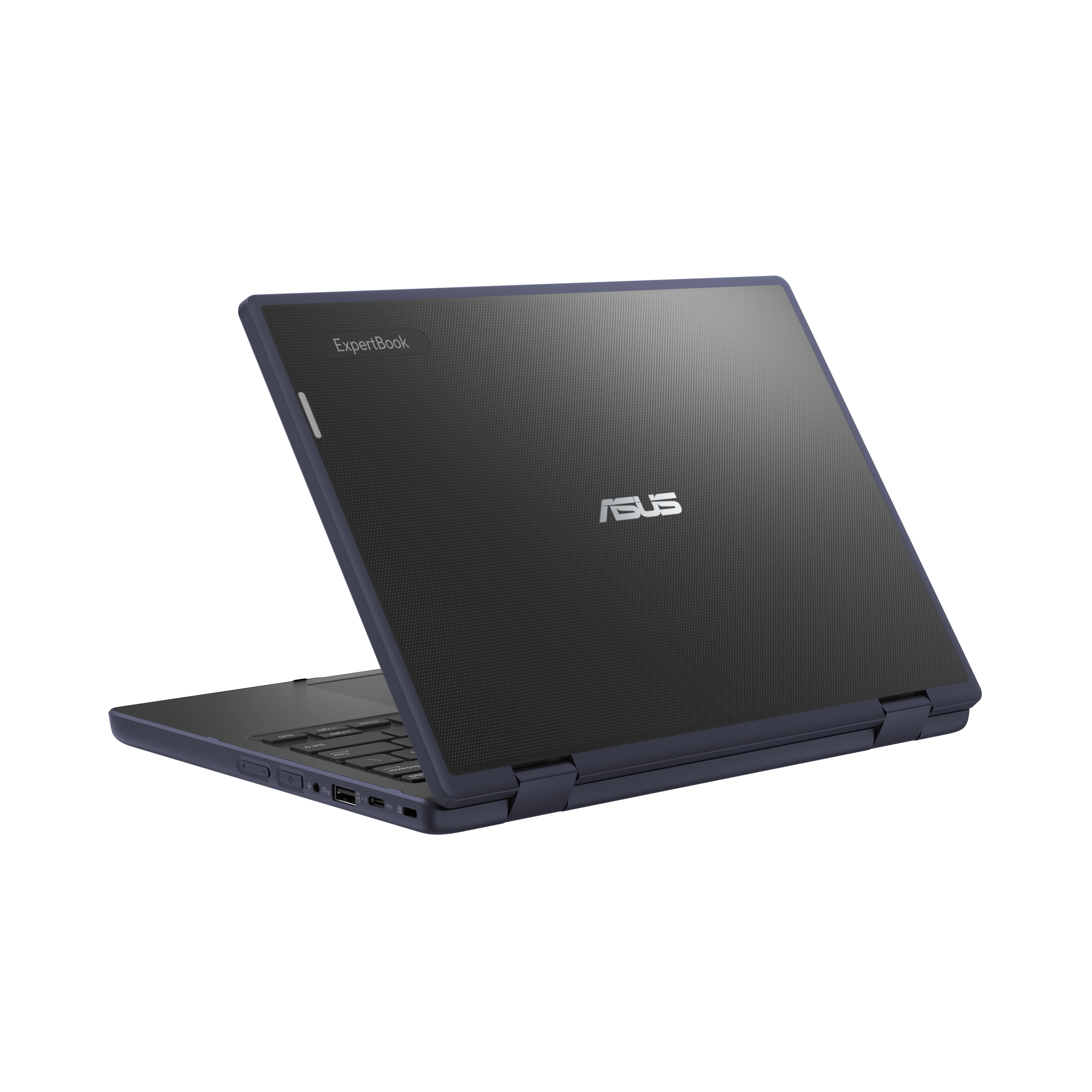 Portátil Asus ExpertBook, azul oscuro, abierto.