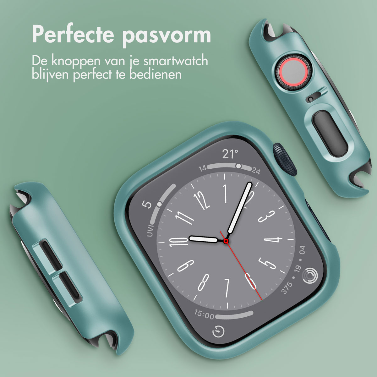 Black watch with black case, with the text 'Krasbestendig' below it.