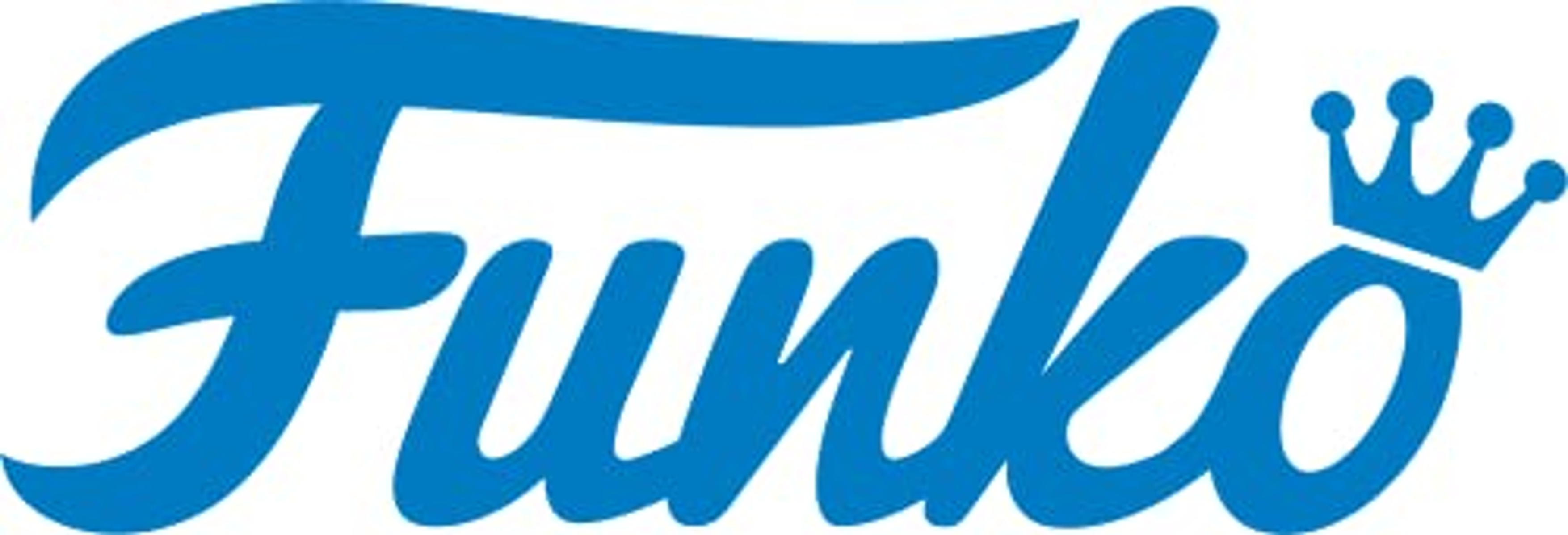 Das Funko-Logo, mit dem Wort „Funko“ in Blau und einer blauen Krone darüber.