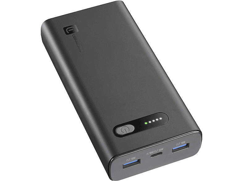 CELLULARLINE PBFAST01PD20000K Powerbank 20000.00 mAh Schwarz