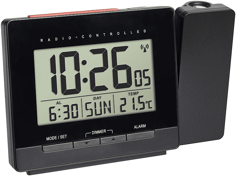 TFA FUNK-PROJEKTIONSUHR MITRAUMKLIMA Projektionswecker