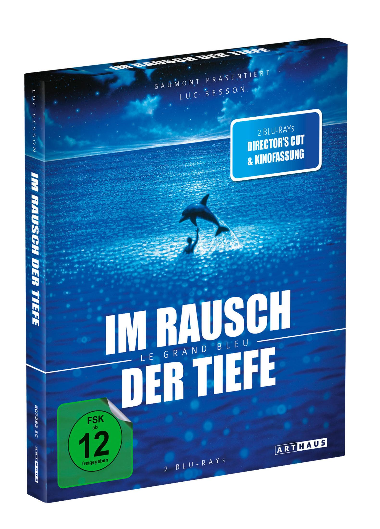 Boîtier Blu-ray : Un dauphin saute hors de l'eau devant un homme.